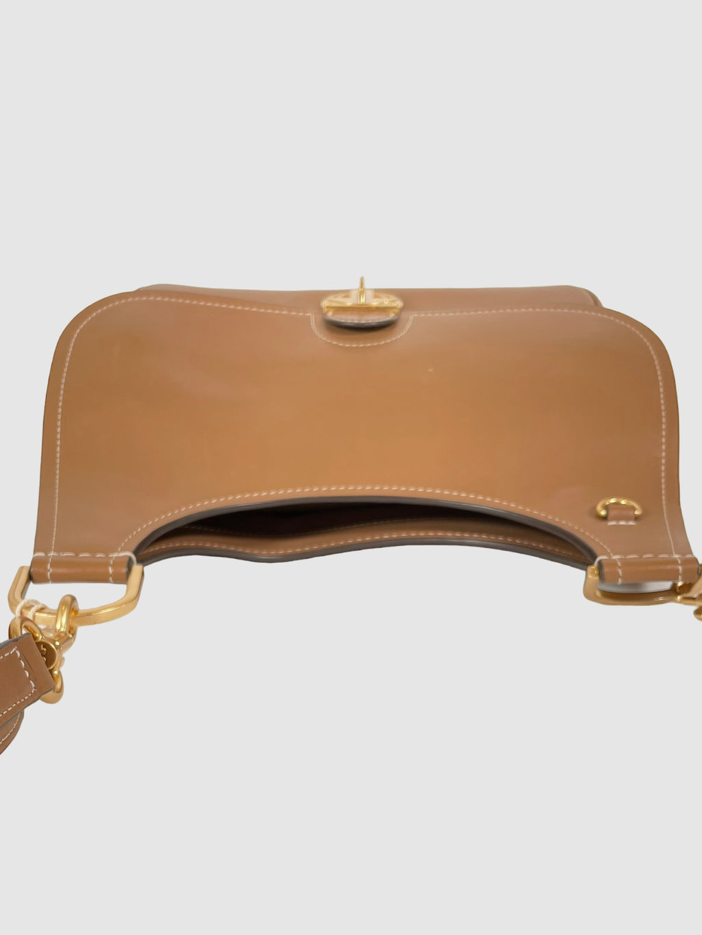 Tory Burch Leather Saddle Bag Crossbody