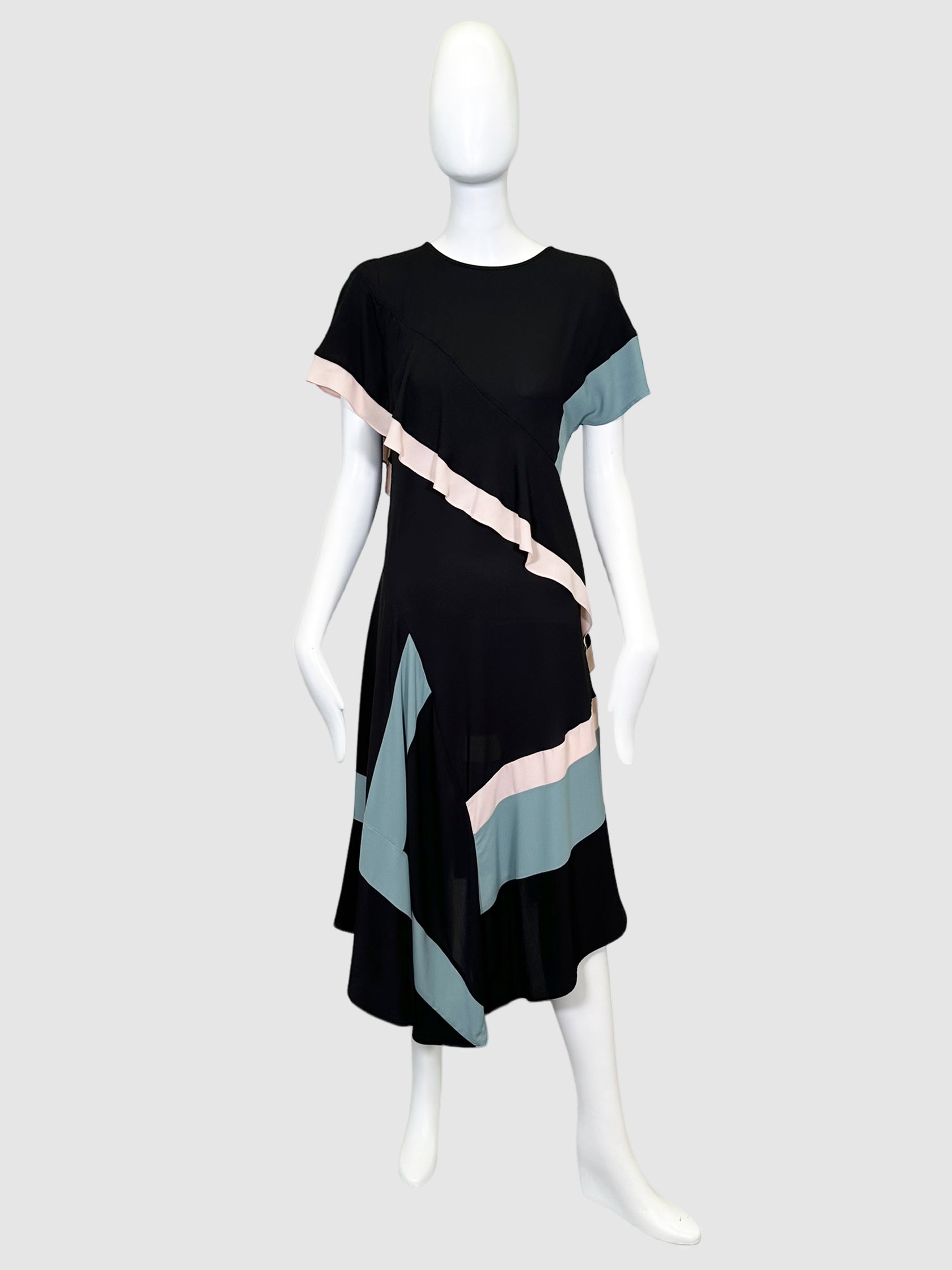 BCBG Maxazria Ruffle Midi Dress - Size 2