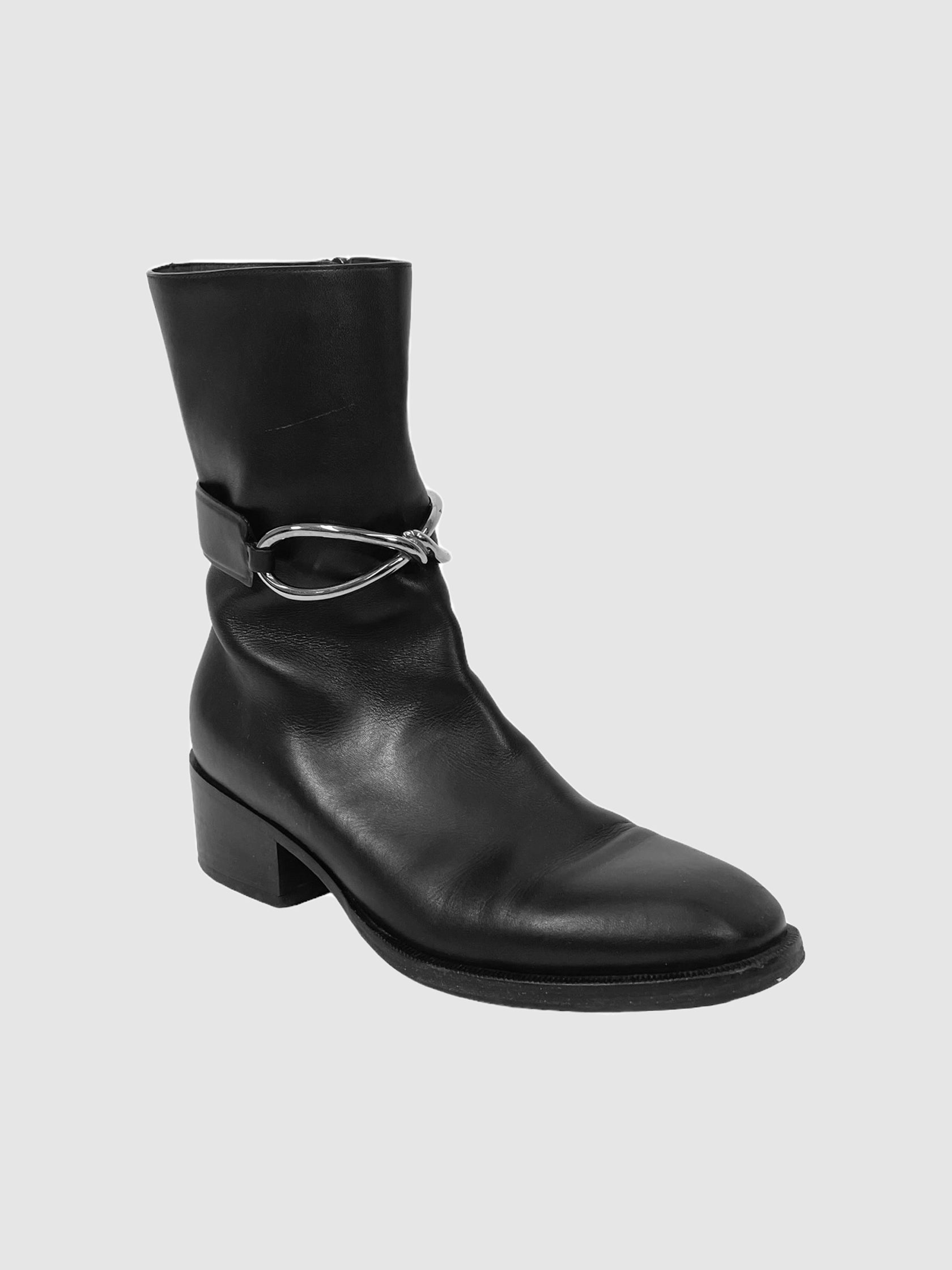 Balenciaga Infinity Link Leather Boots - Size 36.5
