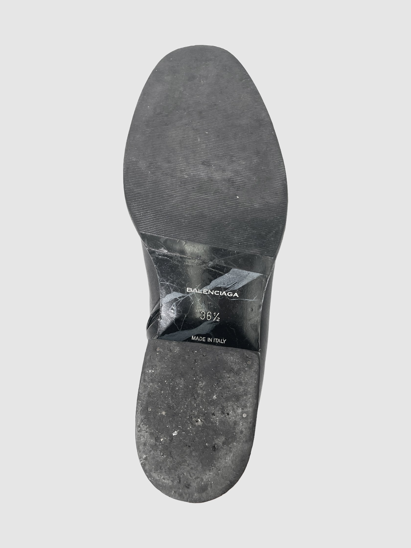 Balenciaga Infinity Link Leather Boots - Size 36.5