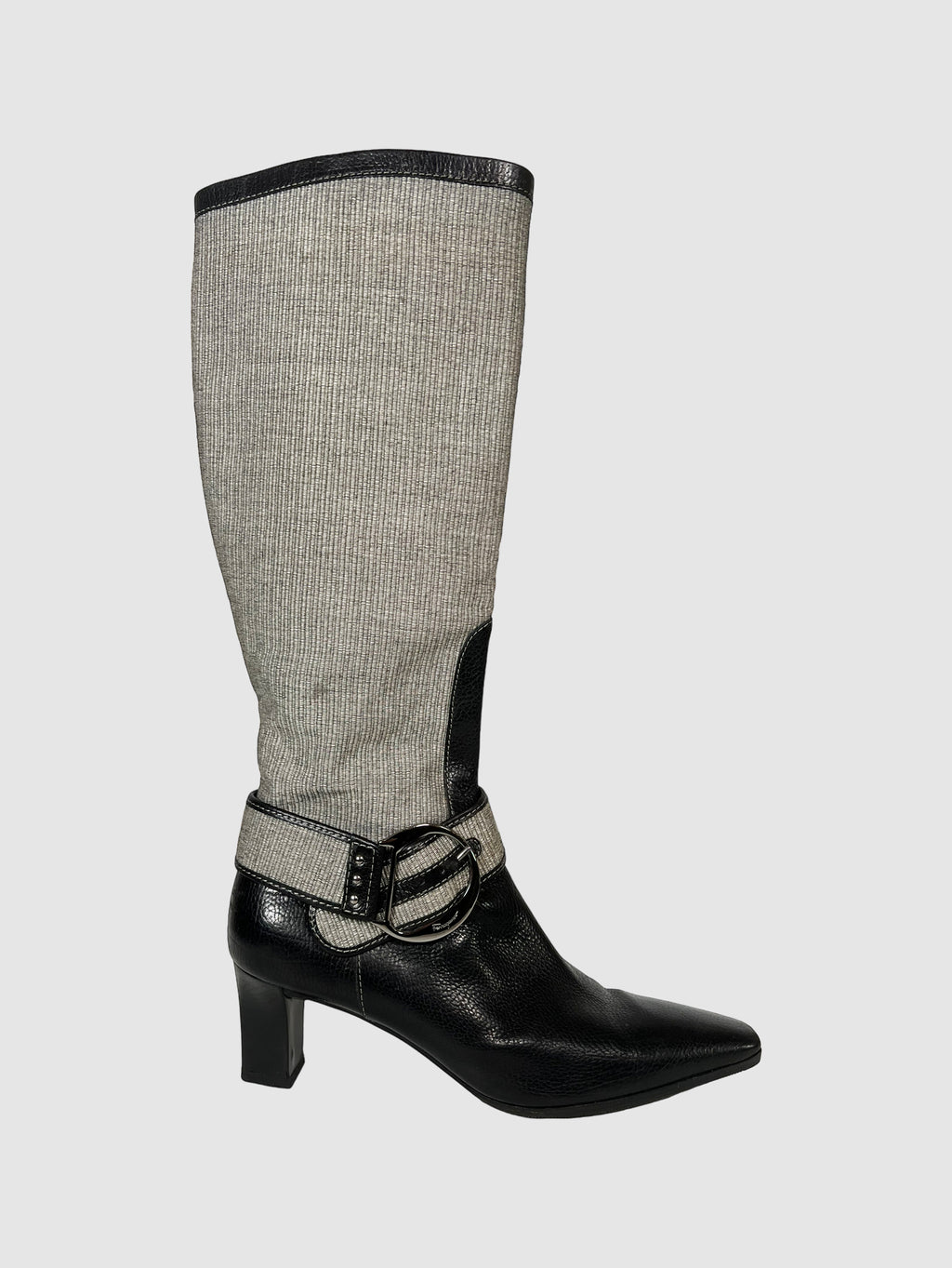 Leather Knee-High Boots - Size 6.5