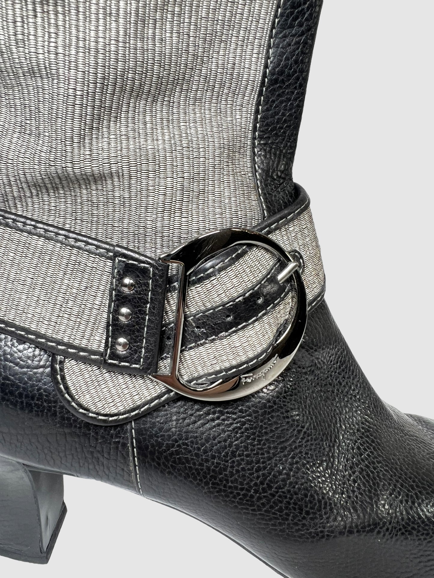 Salvatore Ferragamo Leather Knee-High Boots - Size 6.5
