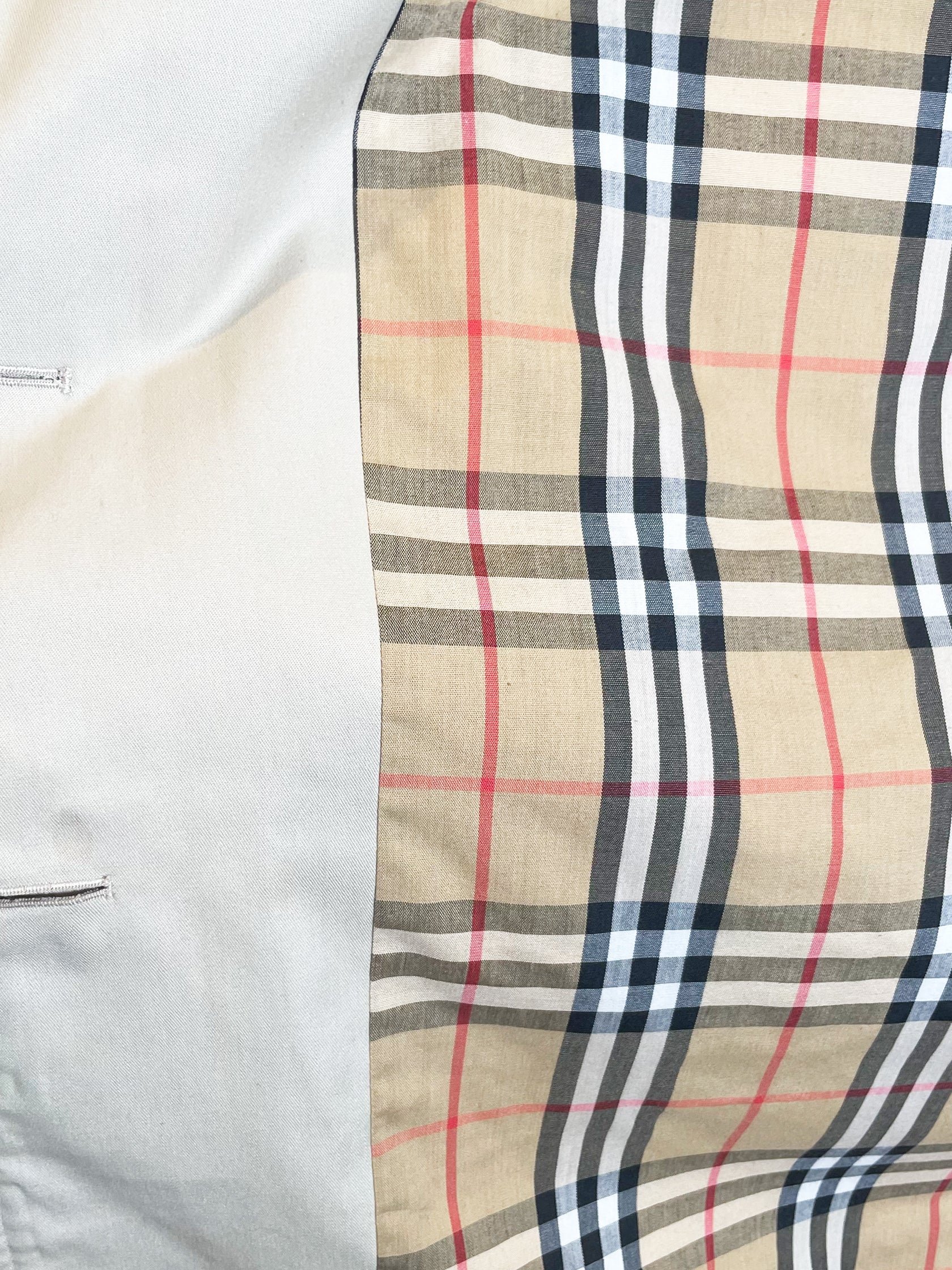 Trench Coat with Plaid Lining - Size S/M