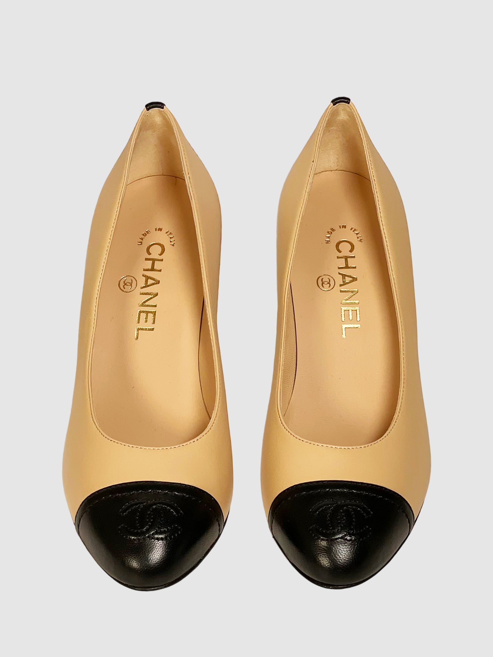 CC Colourblock Leather Pumps - Size 38