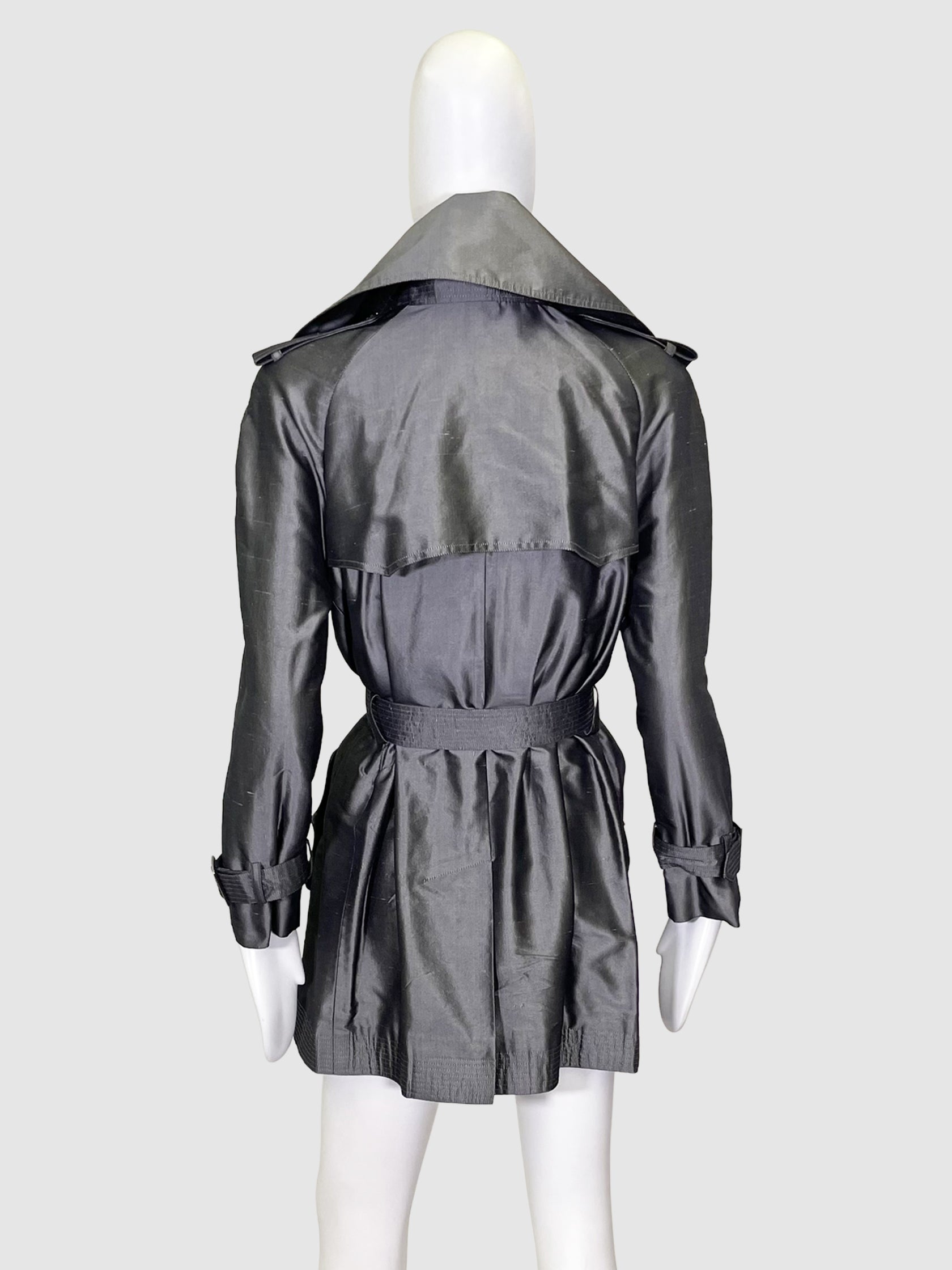 Metallic Trench Coat - Size 38