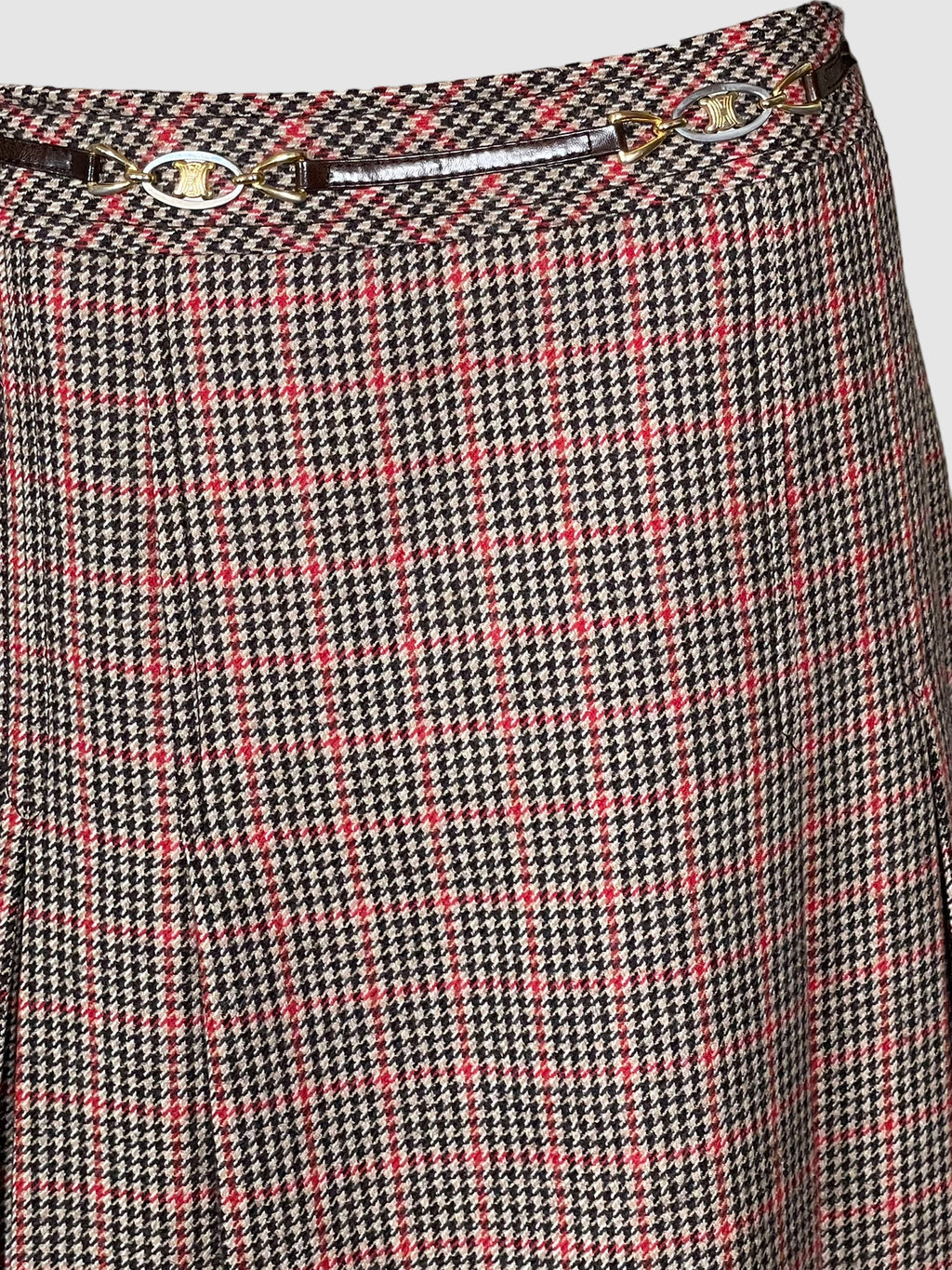 Plaid Midi Skirt - Size 44