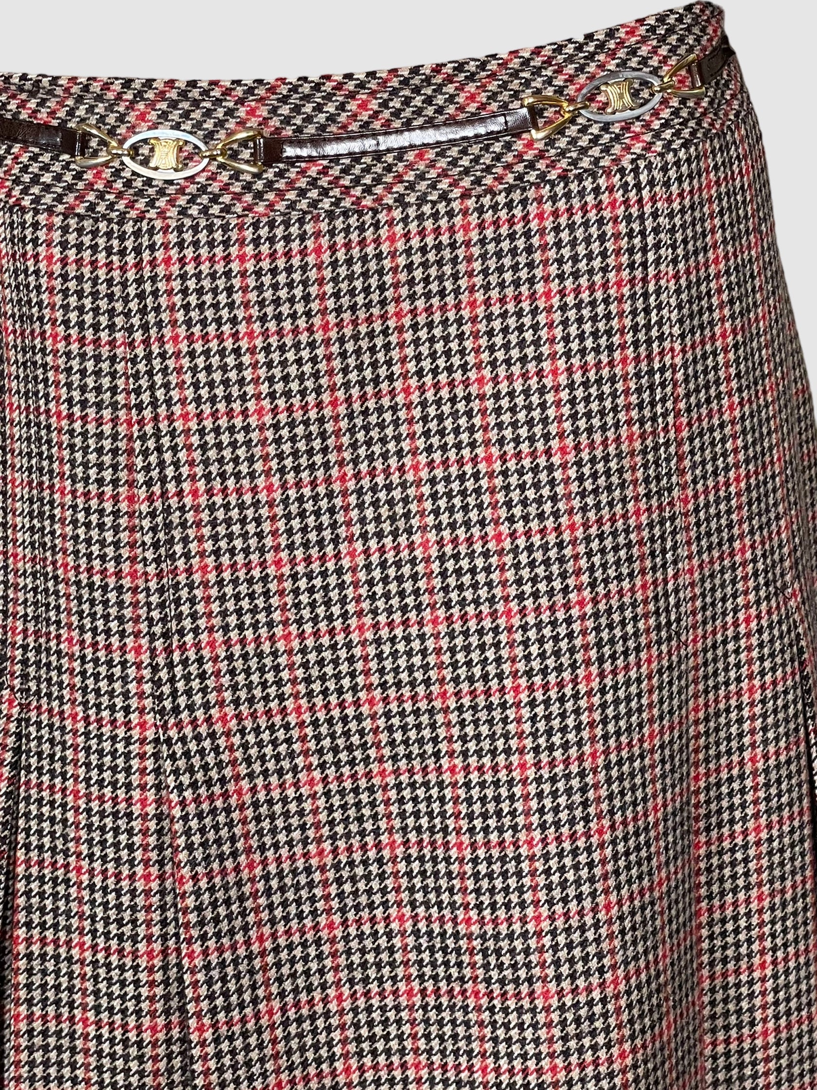 Plaid Midi Skirt - Size 44