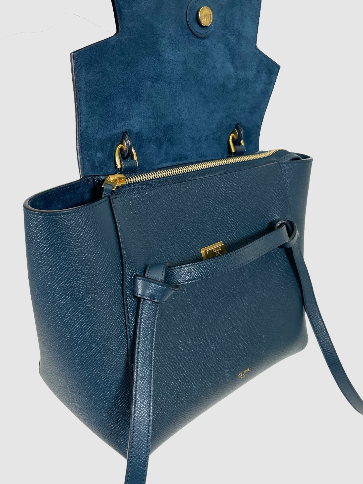 Céline Dark Blue-Green Micro Belt Bag
