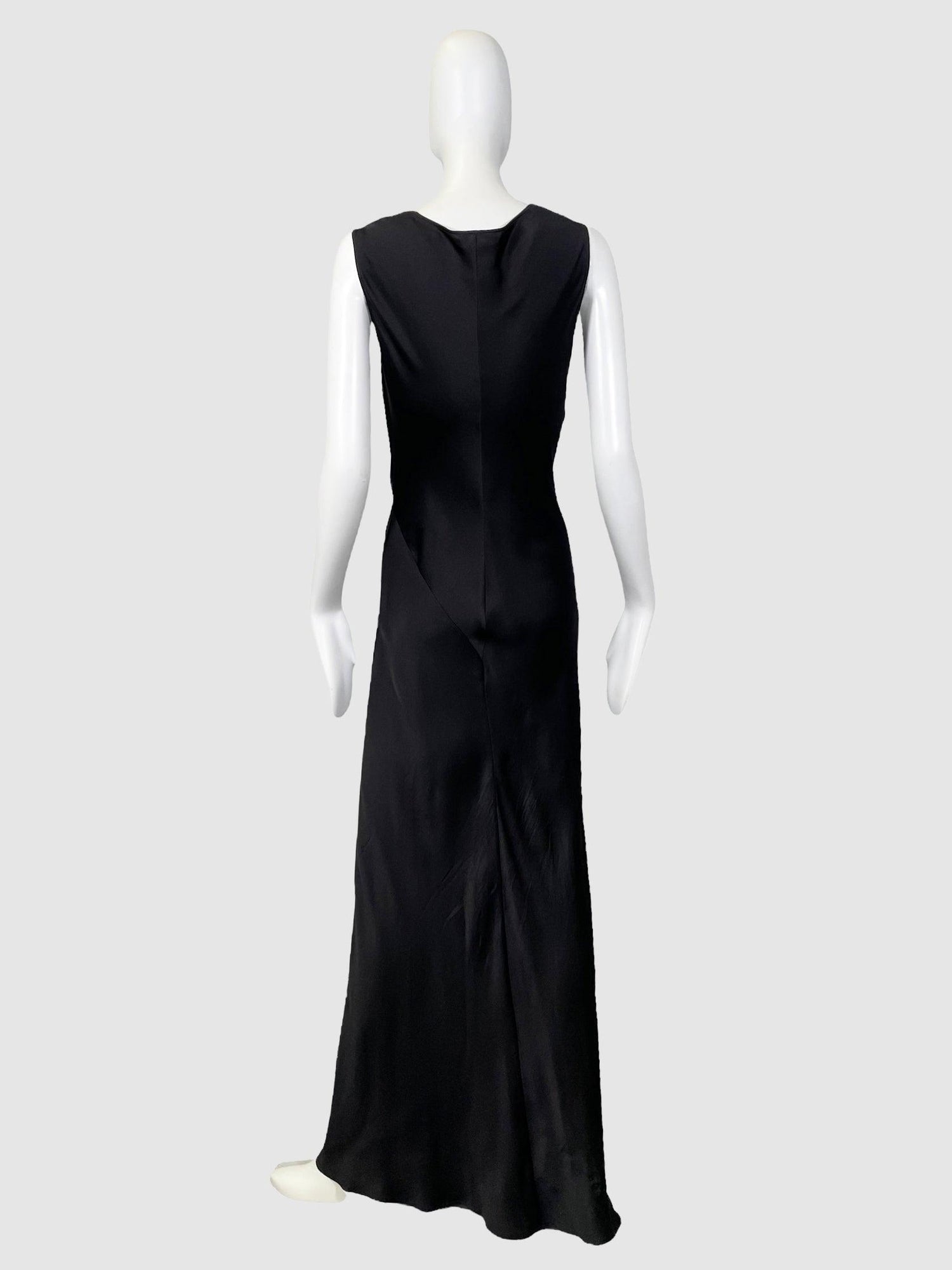 Celine Black Silk Maxi Dress - Size 40 - Second Nature Boutique