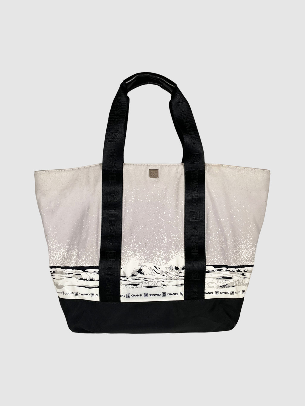Vintage Silver Sport Waves Tote
