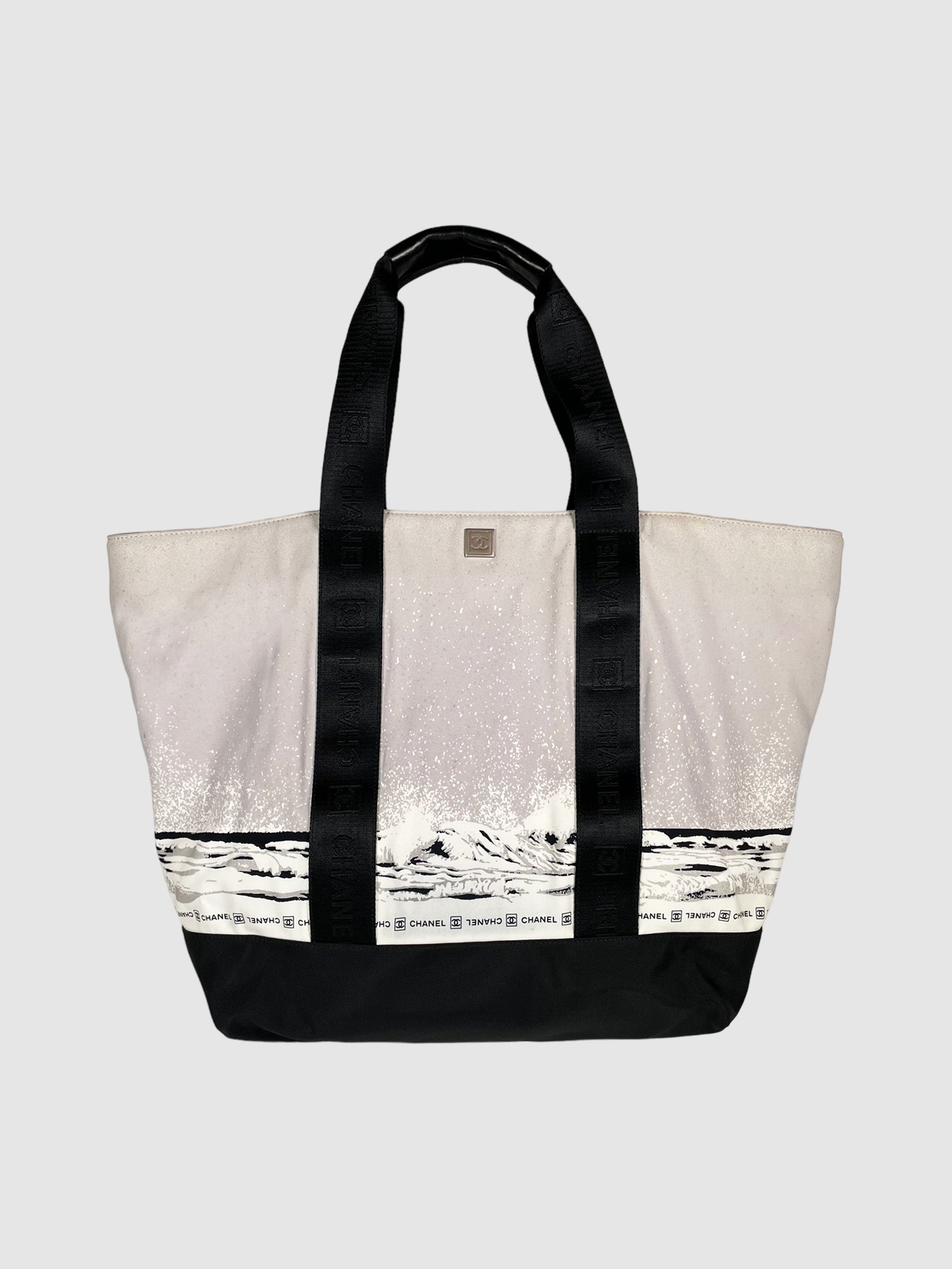 Vintage Silver Sport Waves Tote
