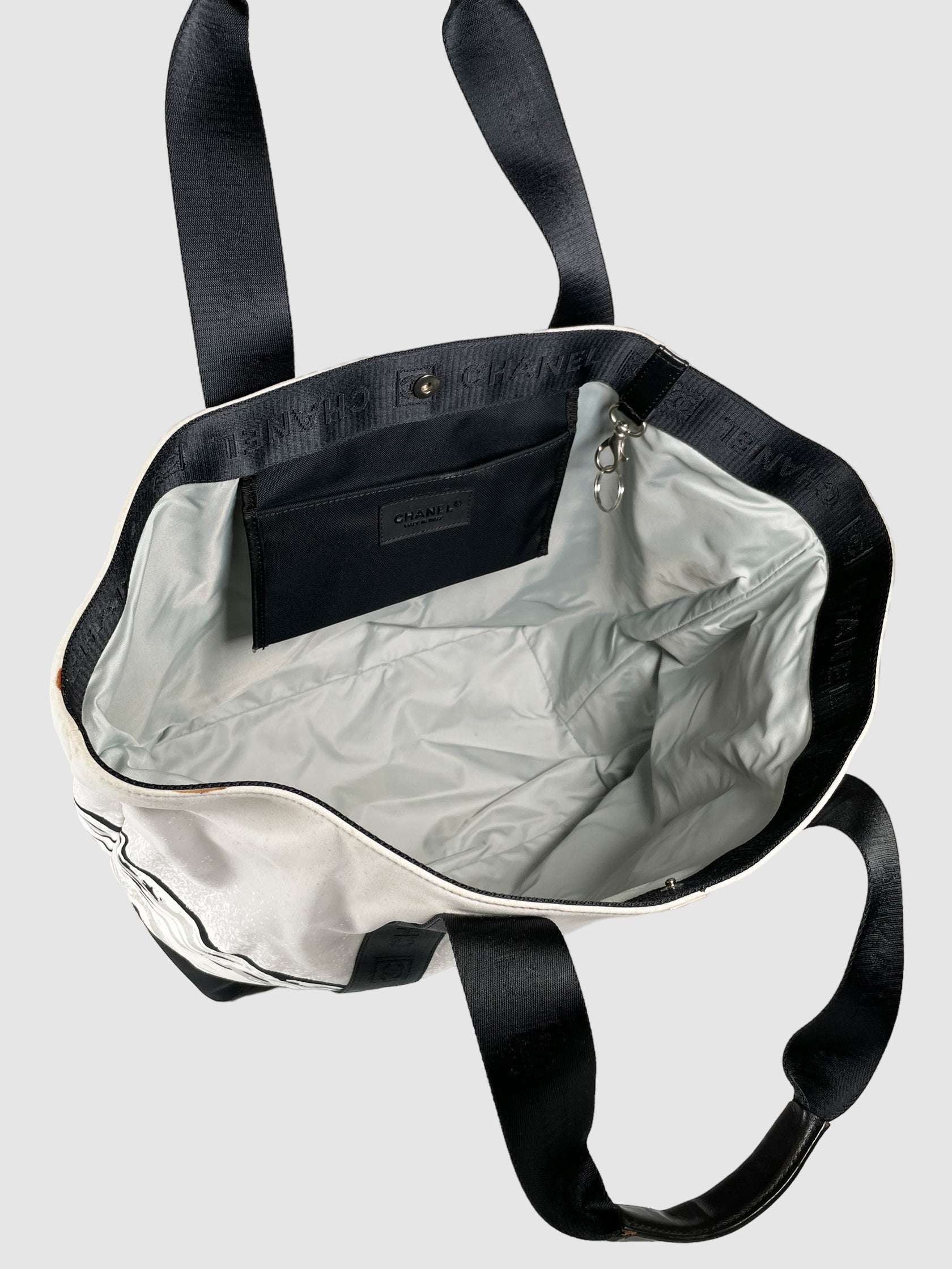 Vintage Silver Sport Waves Tote