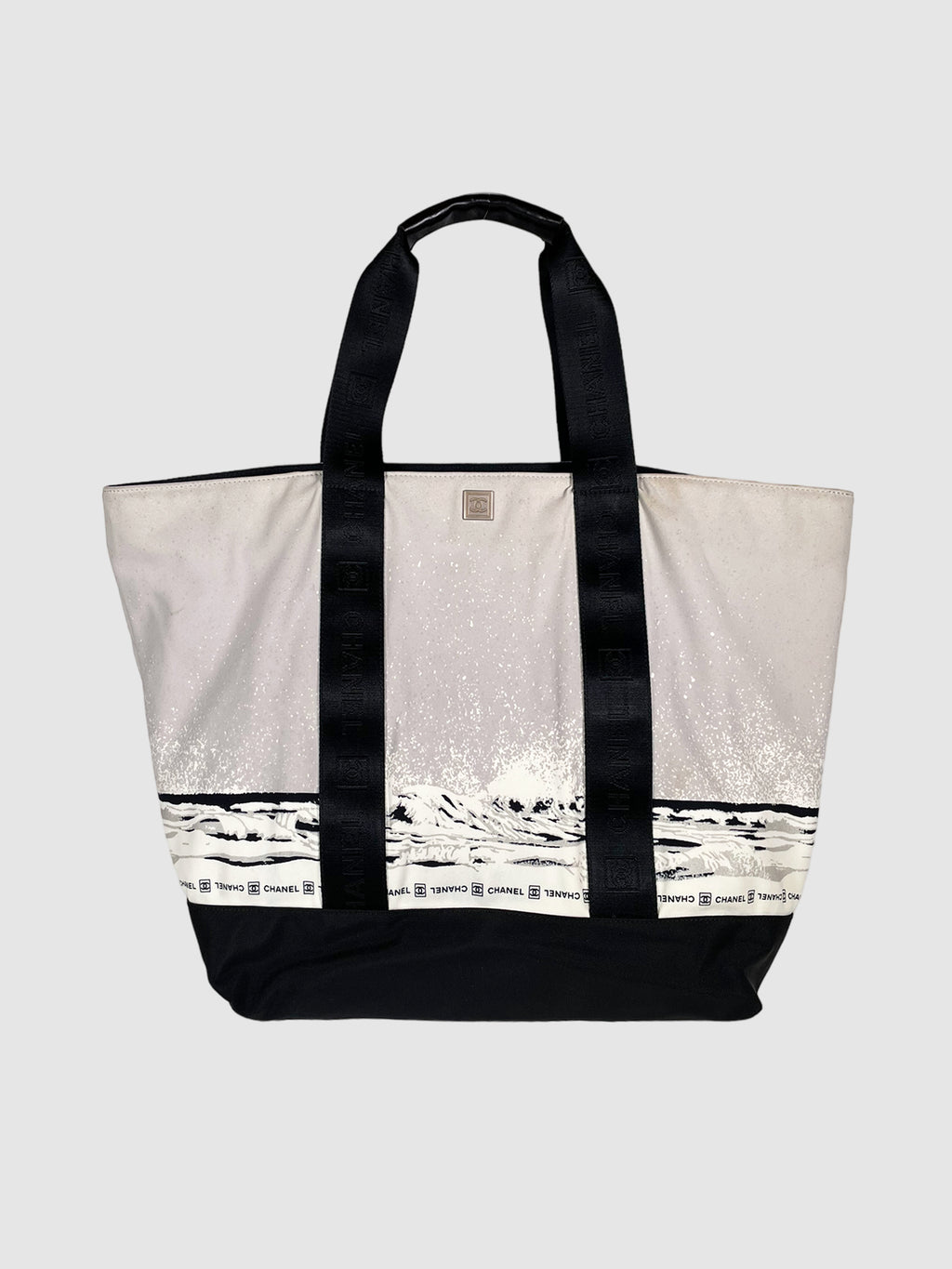Vintage Silver Sport Waves Tote