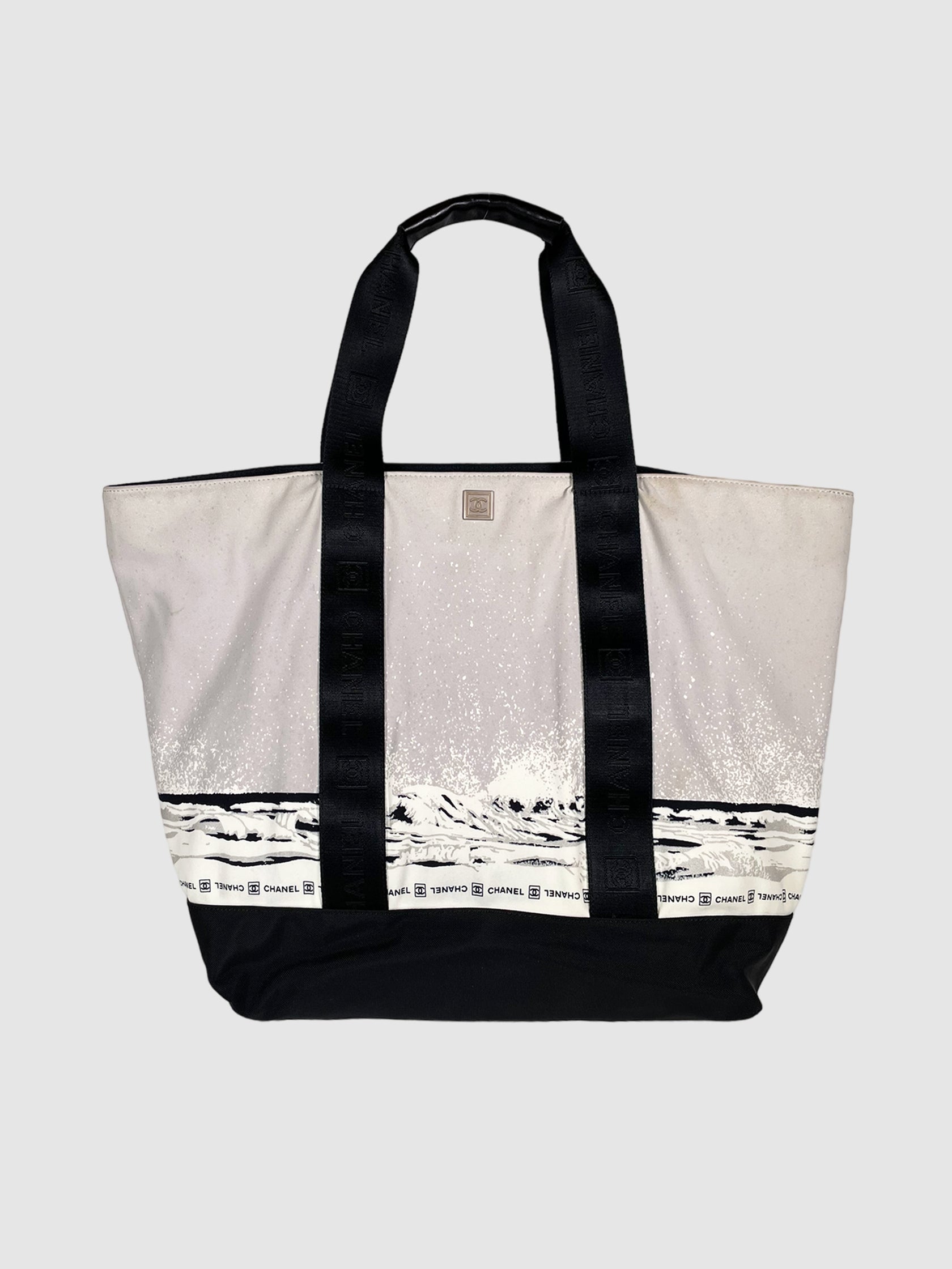 Vintage Silver Sport Waves Tote