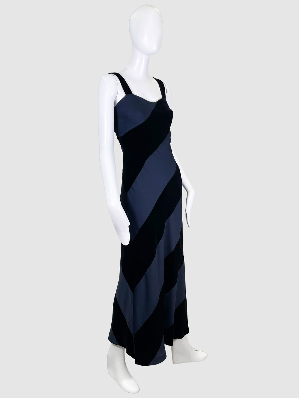 Diagonal Stripe Maxi Dress - Size S