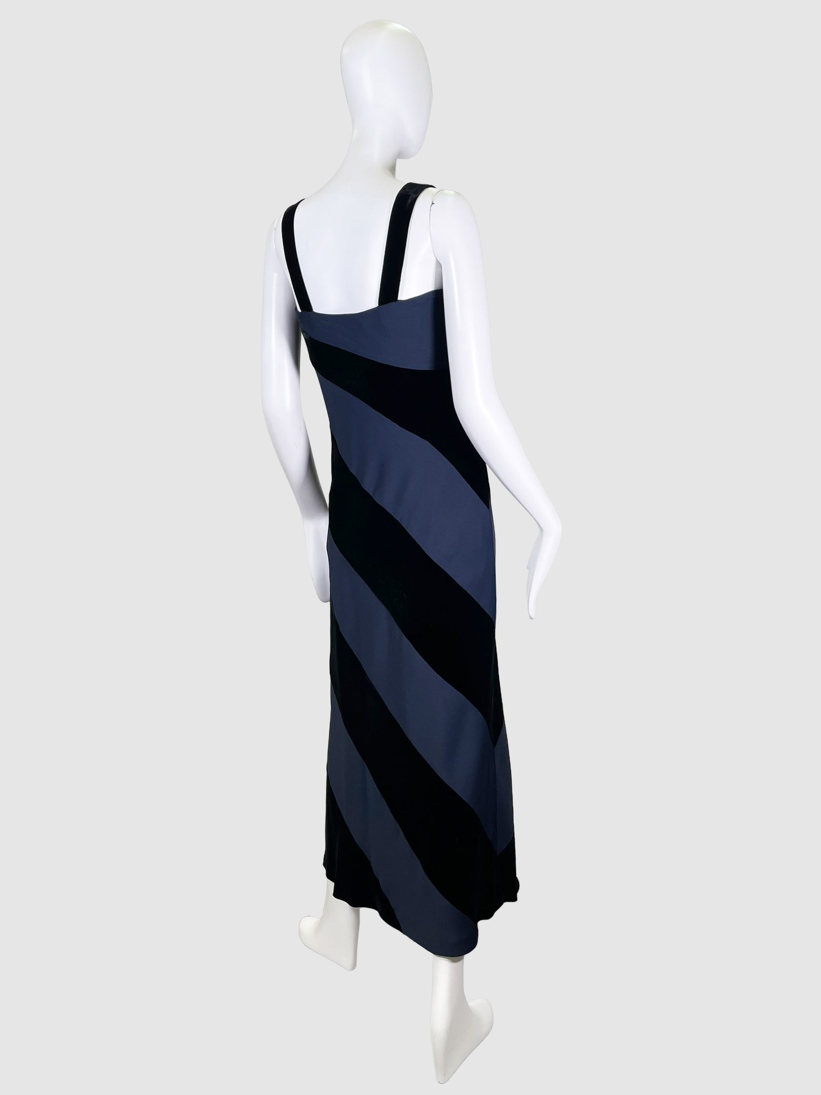 Diagonal Stripe Maxi Dress - Size S