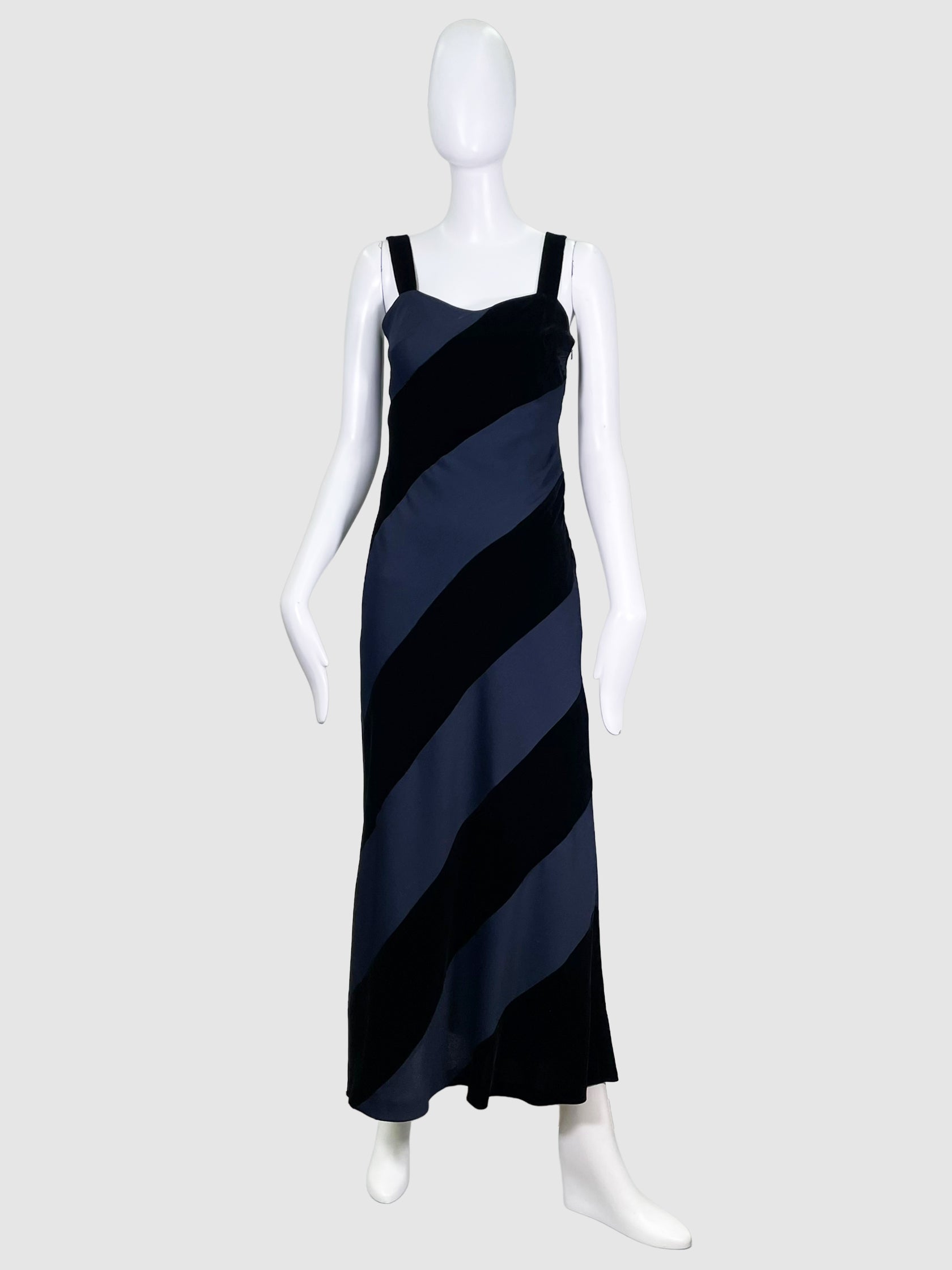 Diagonal Stripe Maxi Dress - Size S