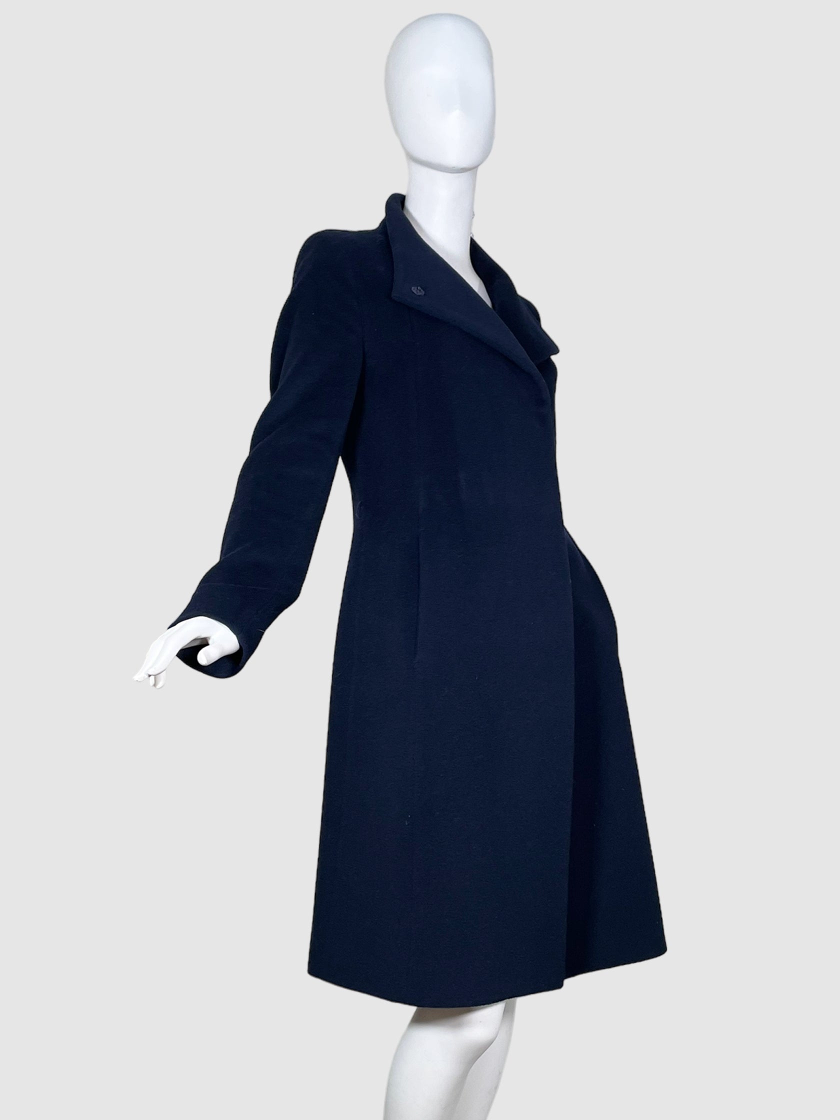Wool Knee-Length Coat - Size 6