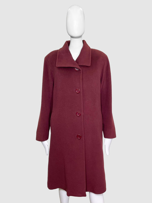 Angora Wool Long Coat - Size 12