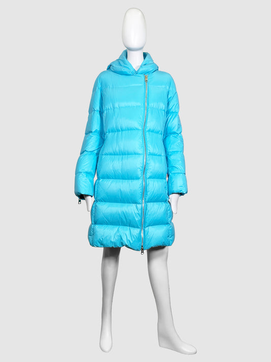 Mid-Length Quilted Puffer Coat - Size 48