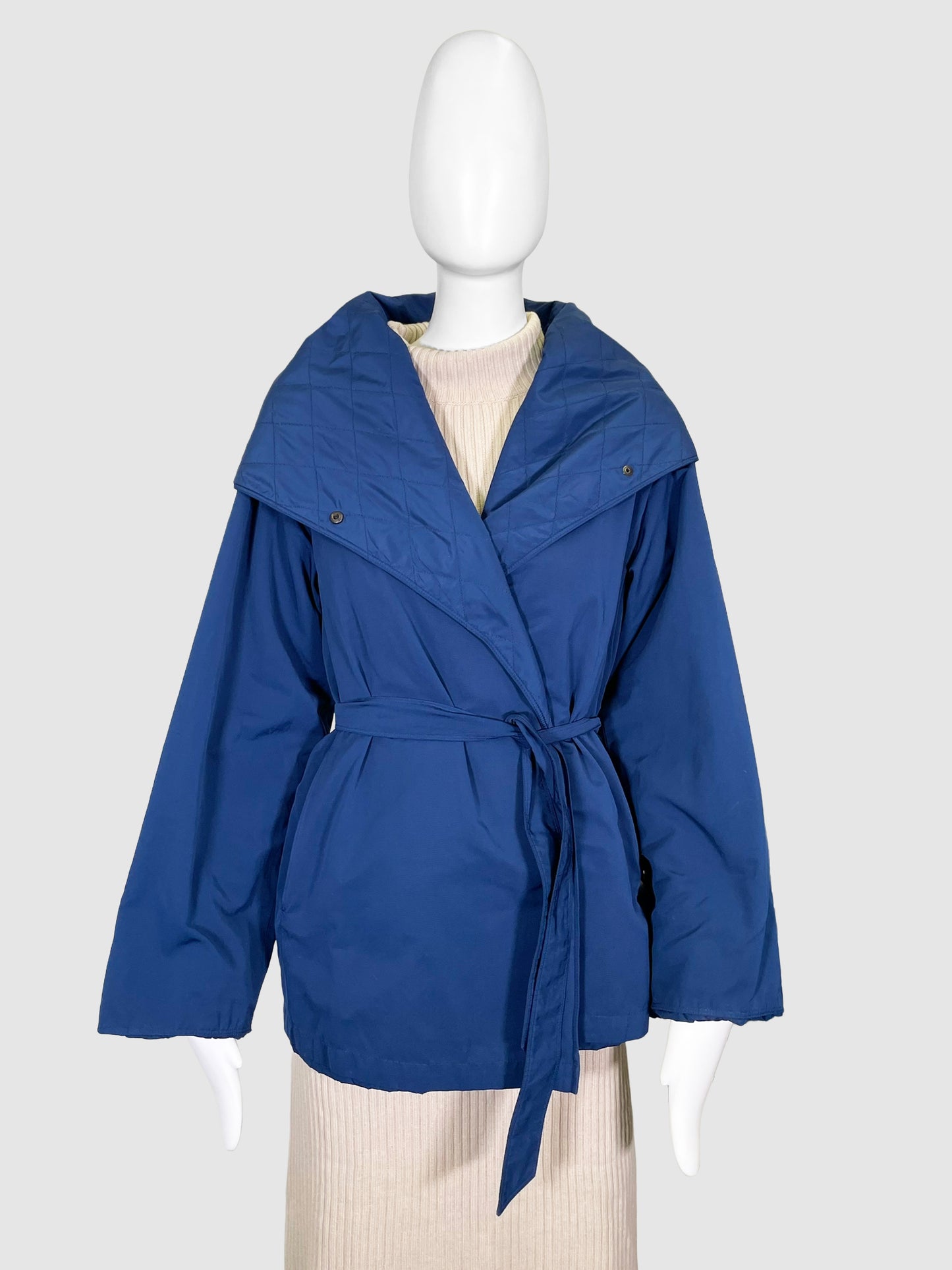 Max Mara Quilted Rain Jacket - Size 10