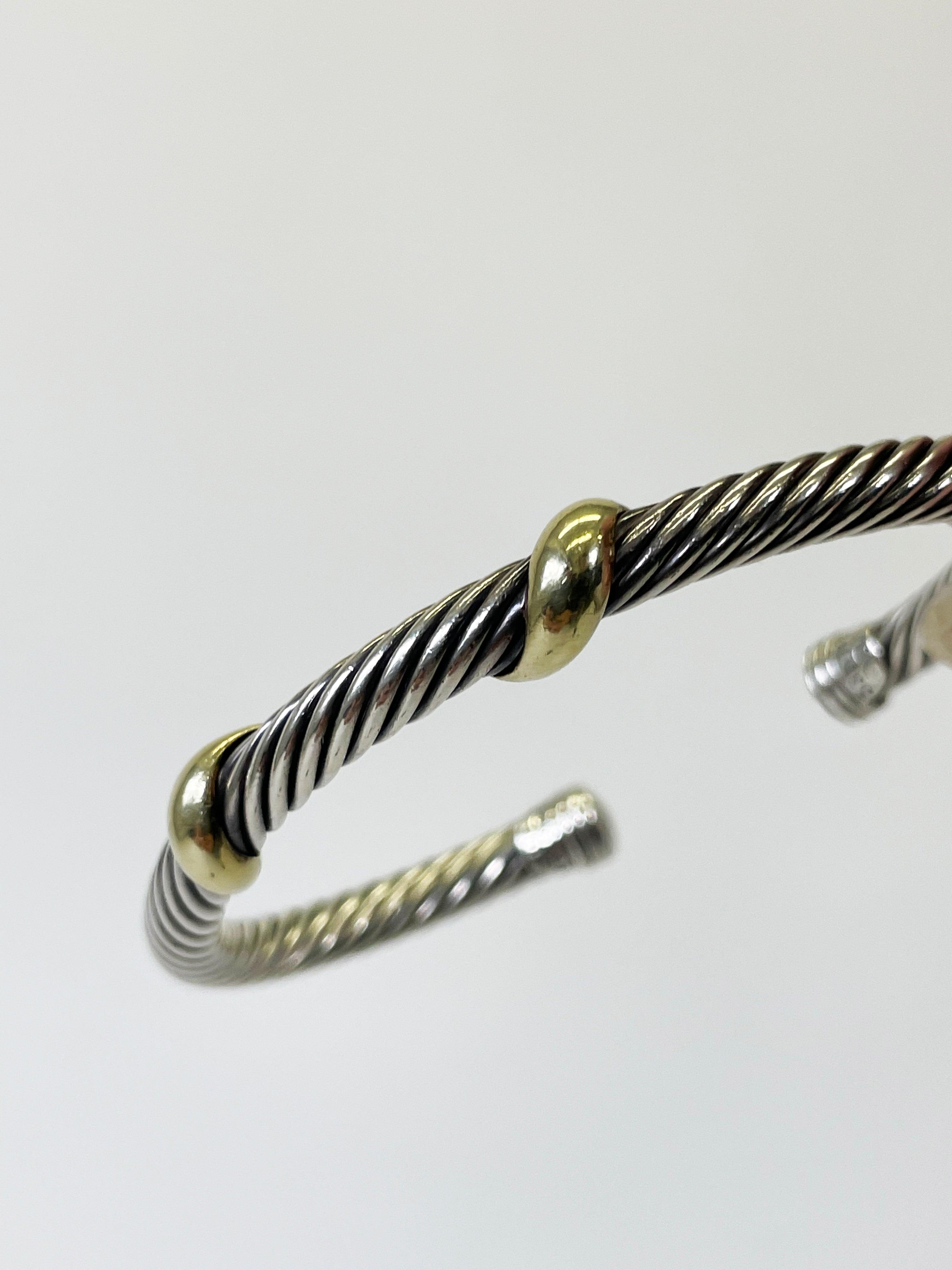 David Yurman Two-Tone Cable Cuff - Second Nature Boutique