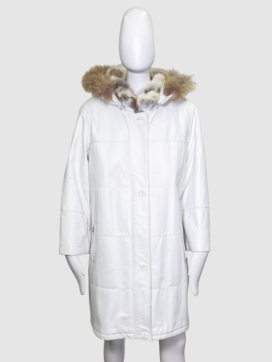 Danier Leather Cost with Fur Lining - Size XL