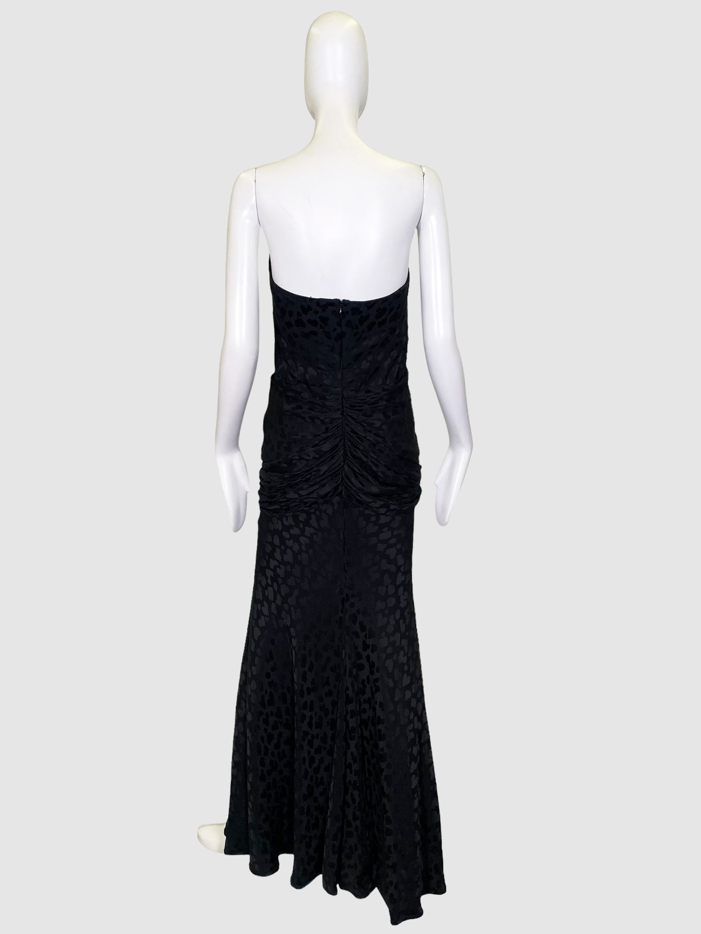 Wayne Clark Black Bustier Gown Dress - Size 8