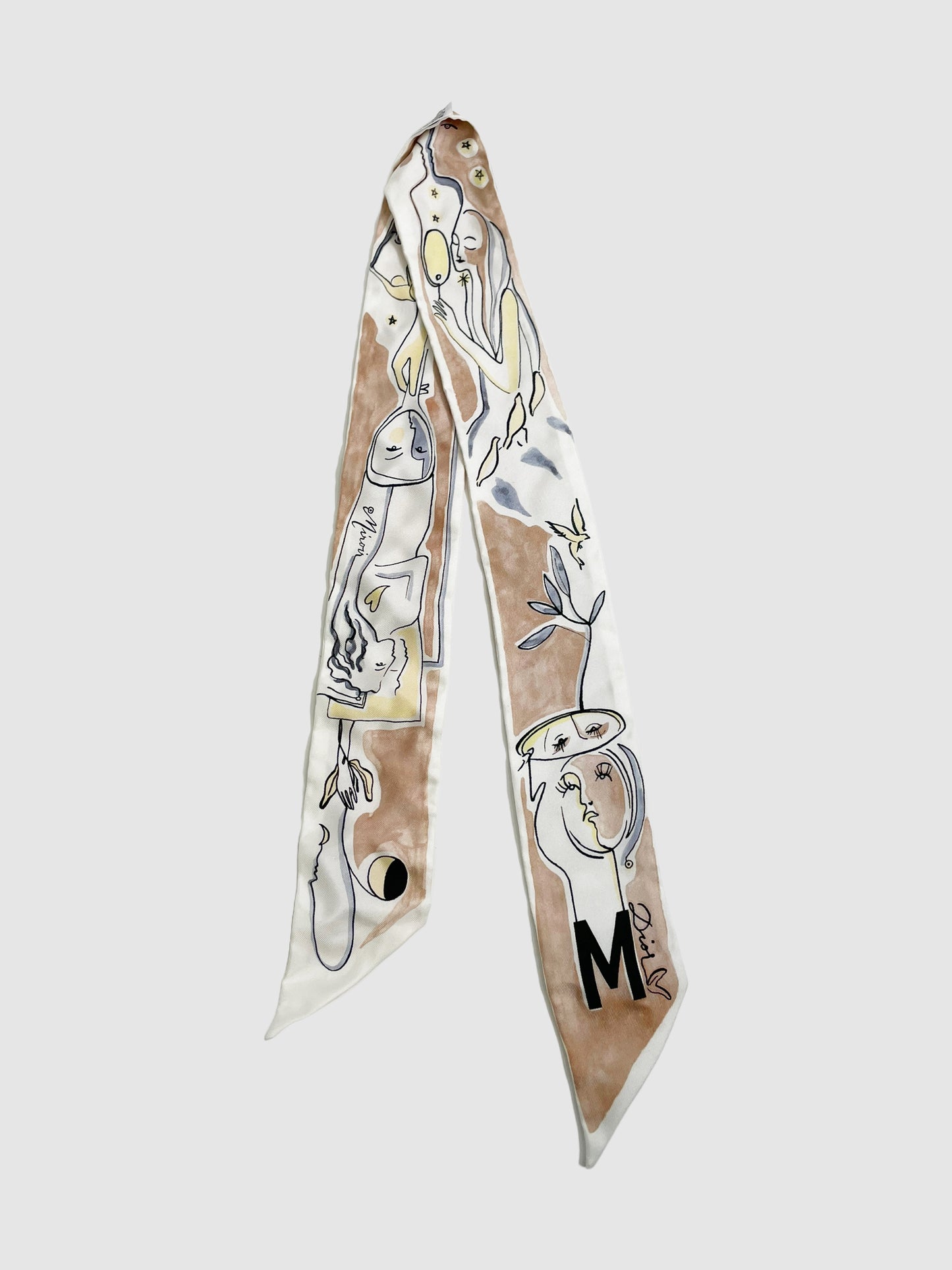 ABCDior Mitzah "M" Silk Scarf