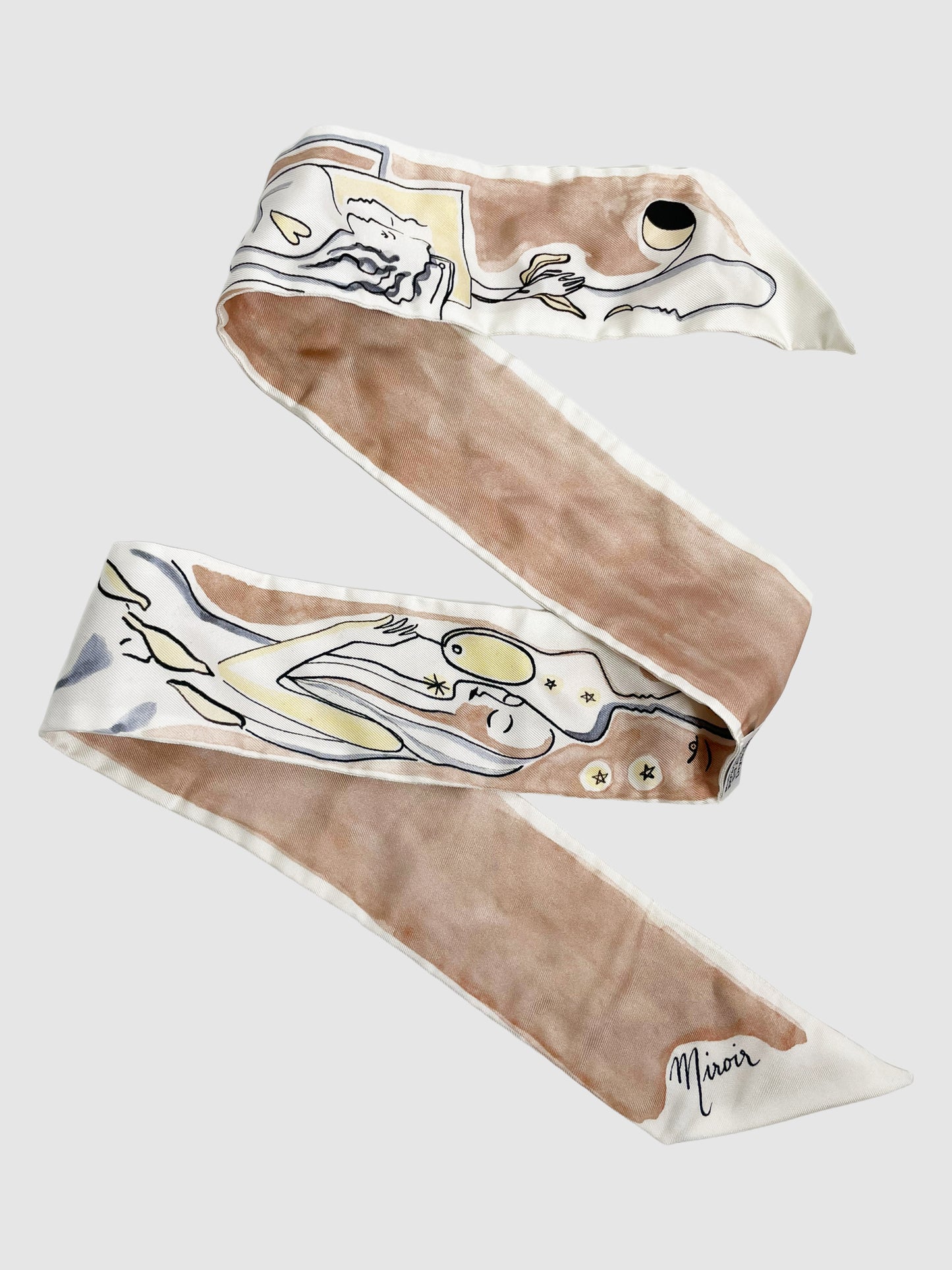 ABCDior Mitzah "M" Silk Scarf