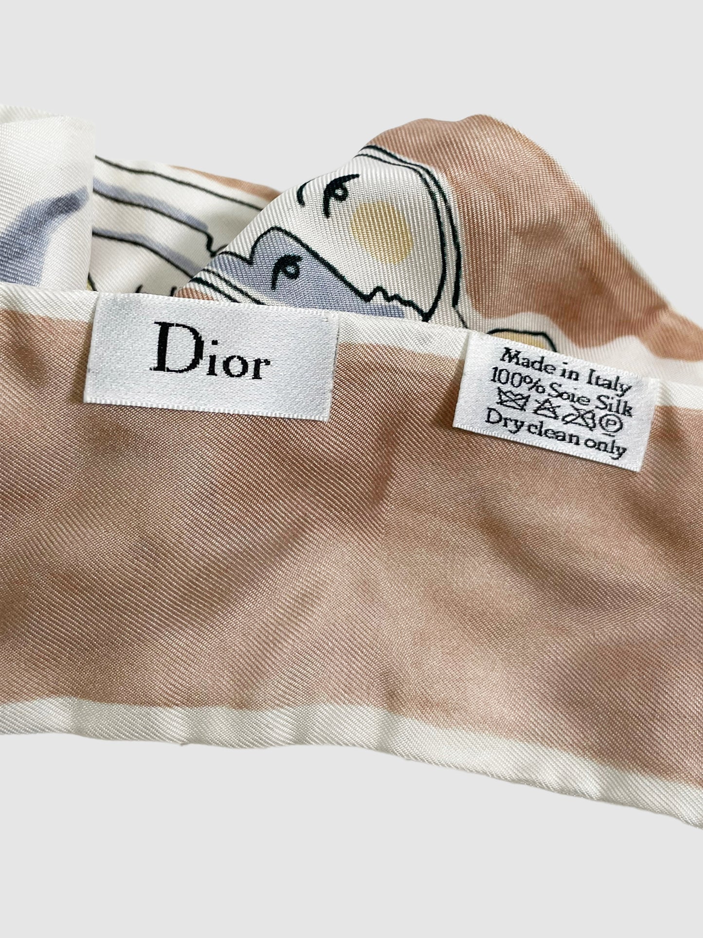 ABCDior Mitzah "M" Silk Scarf