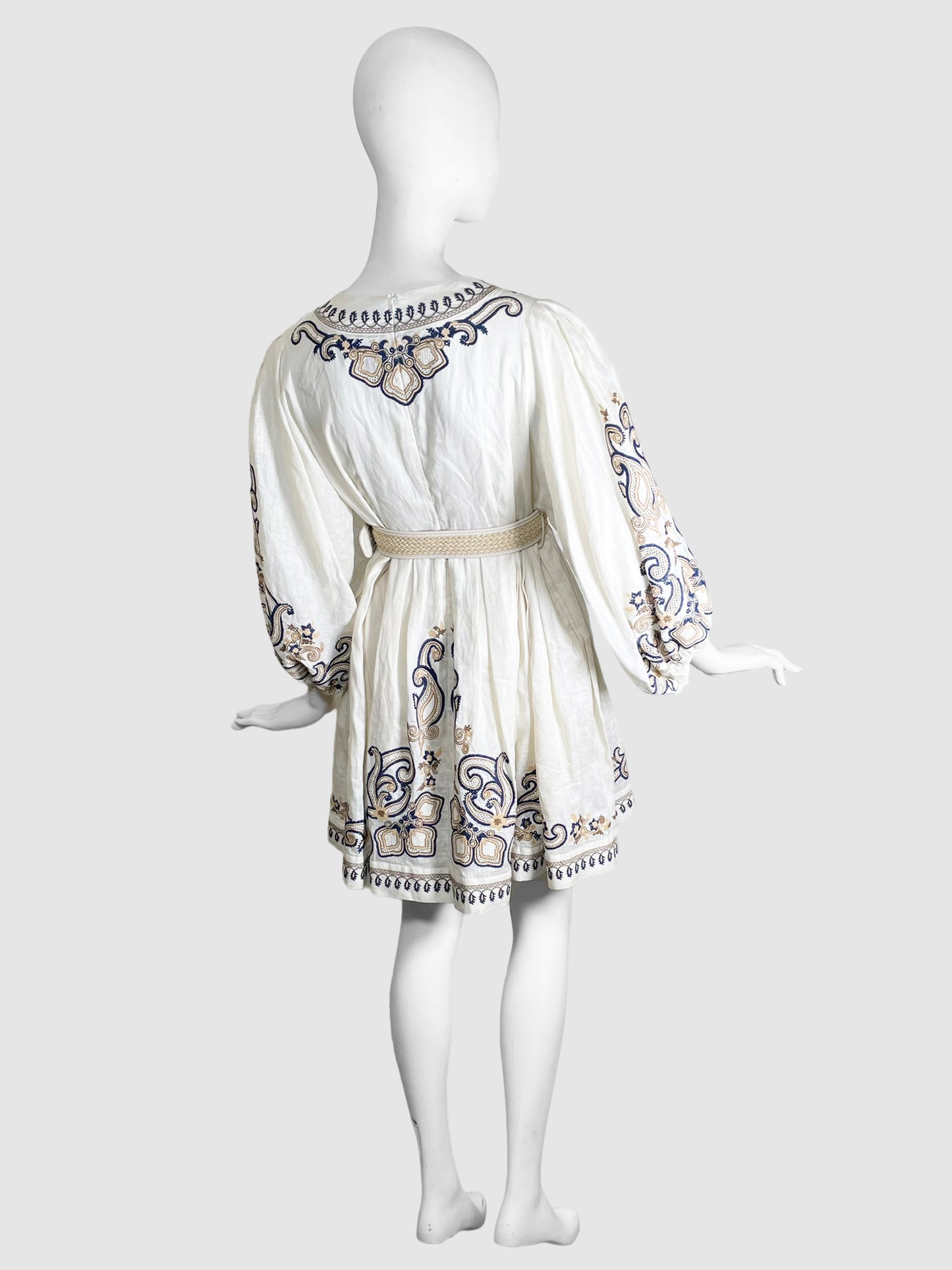 Zimmermann Paisley and Floral Print Linen Dress - Size 2