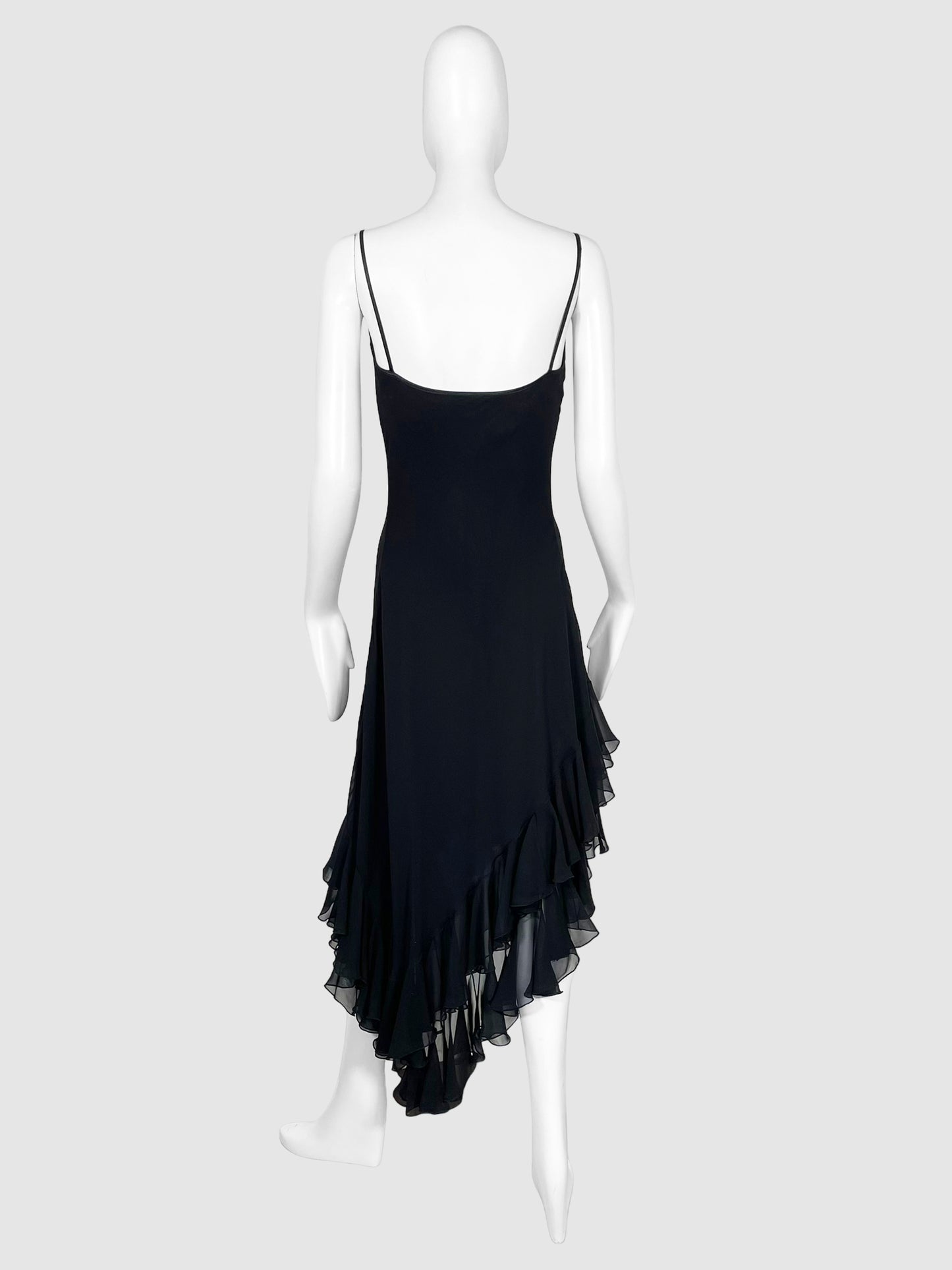 Wayne Clark Cowl Neck Asymmetrical Dress - Size 8
