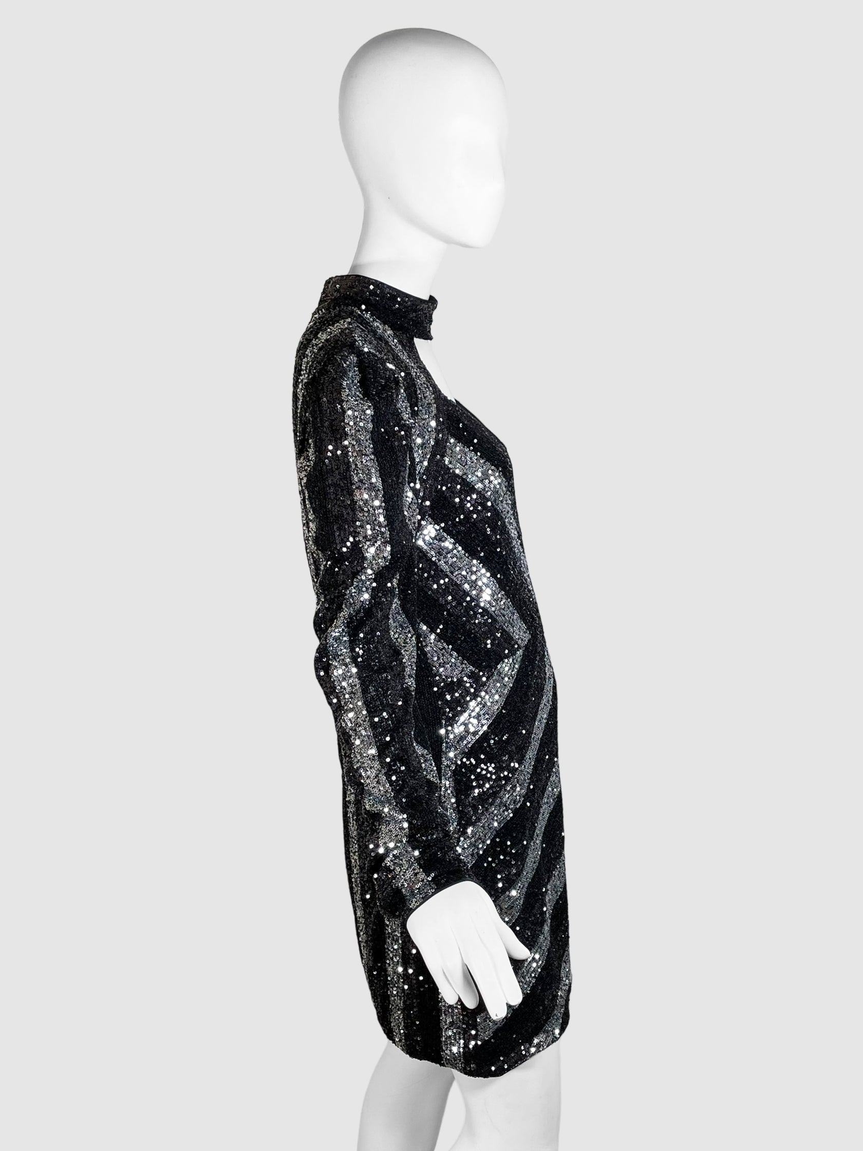 Cutout Sequin Mini Dress - Size XL