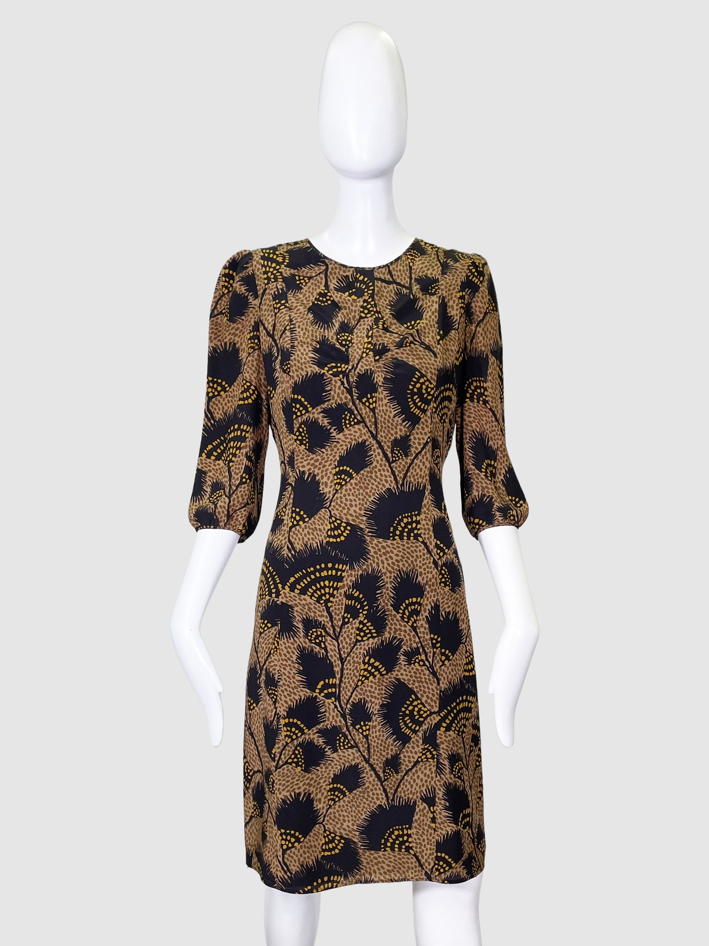 Burberry Printed Silk Dress - Size 6