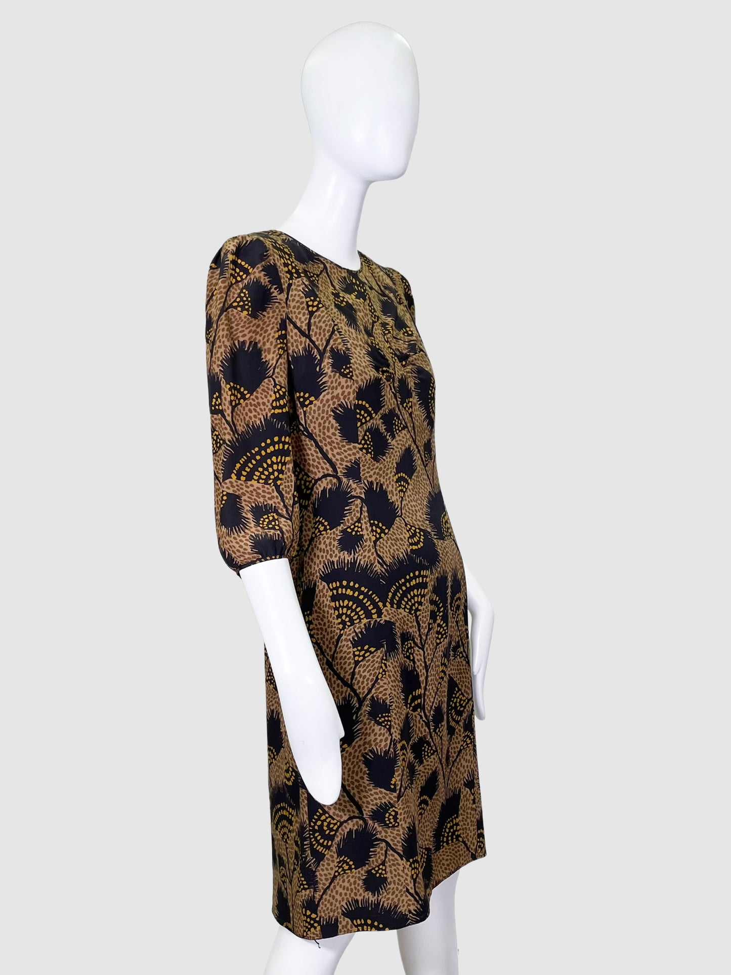 Burberry Printed Silk Dress - Size 6