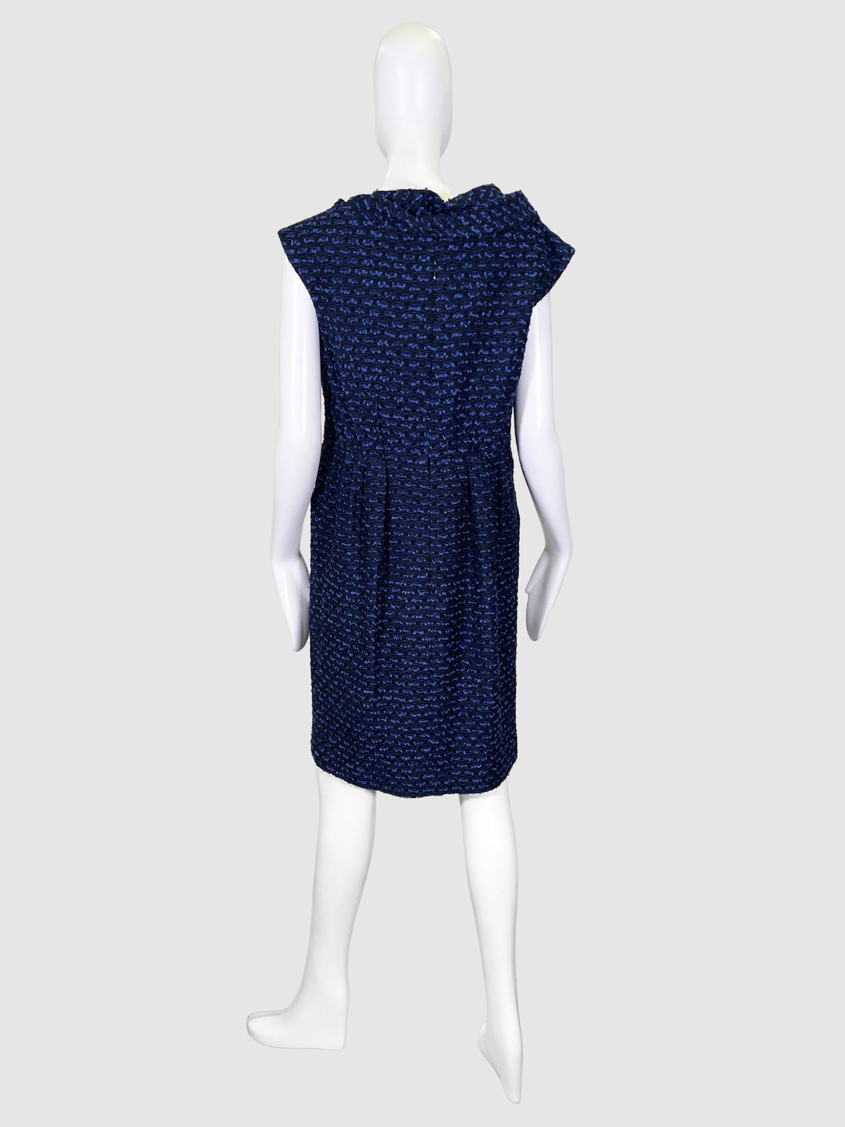 Blue and Black Tweed Dress - Size 12