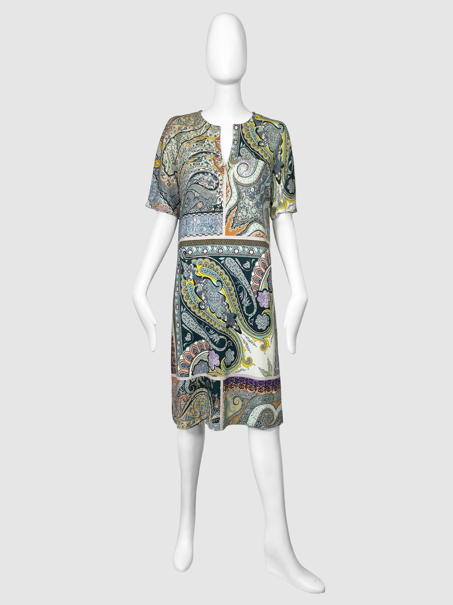 Etro Paisley Print Midi Dress - Size 48