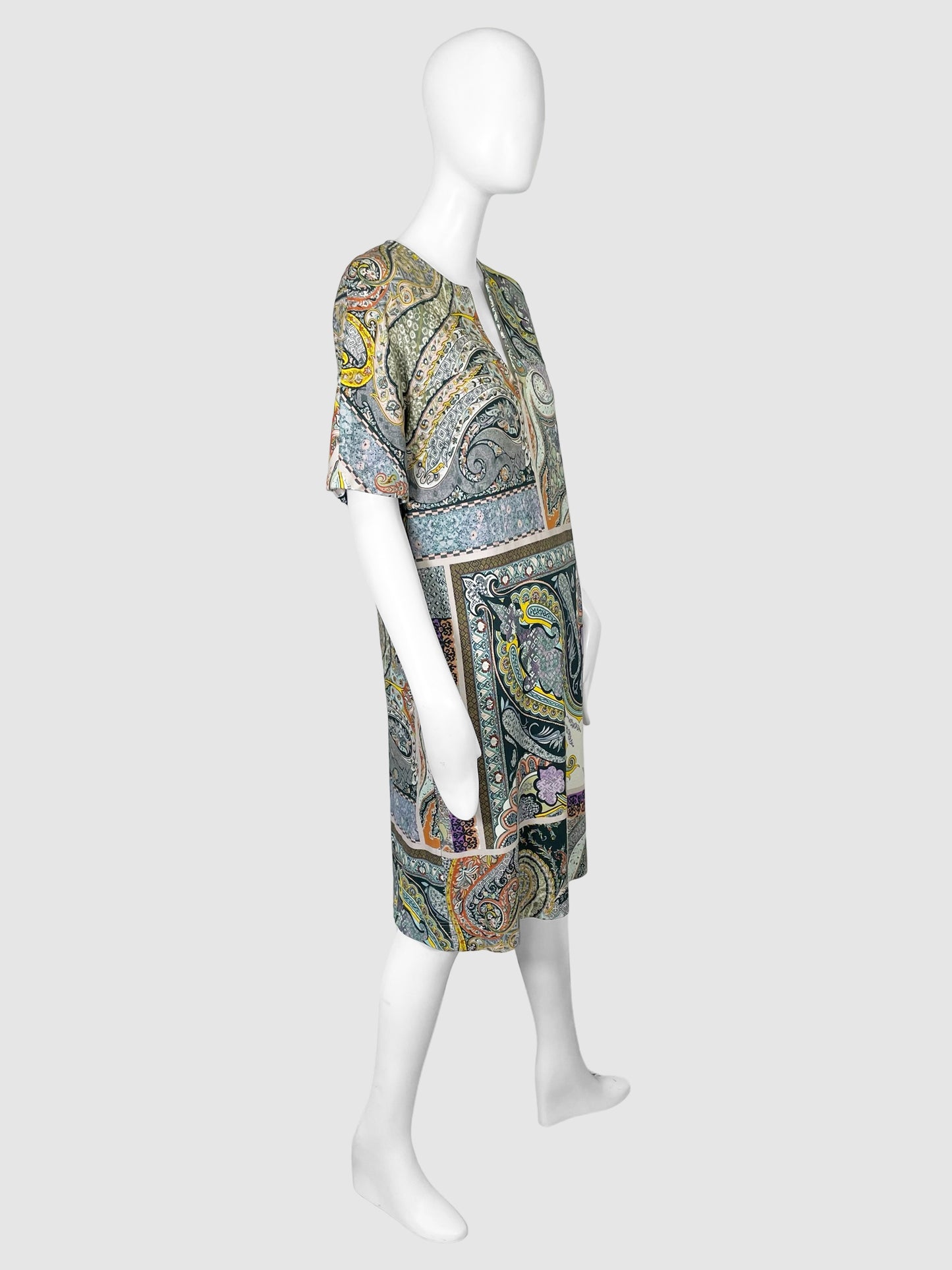 Etro Paisley Print Midi Dress - Size 48