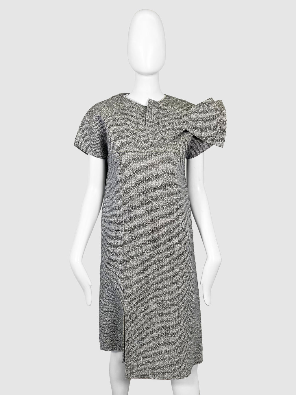 Marie Saint Pierre Knee-Length Dress with Bow - Size 2