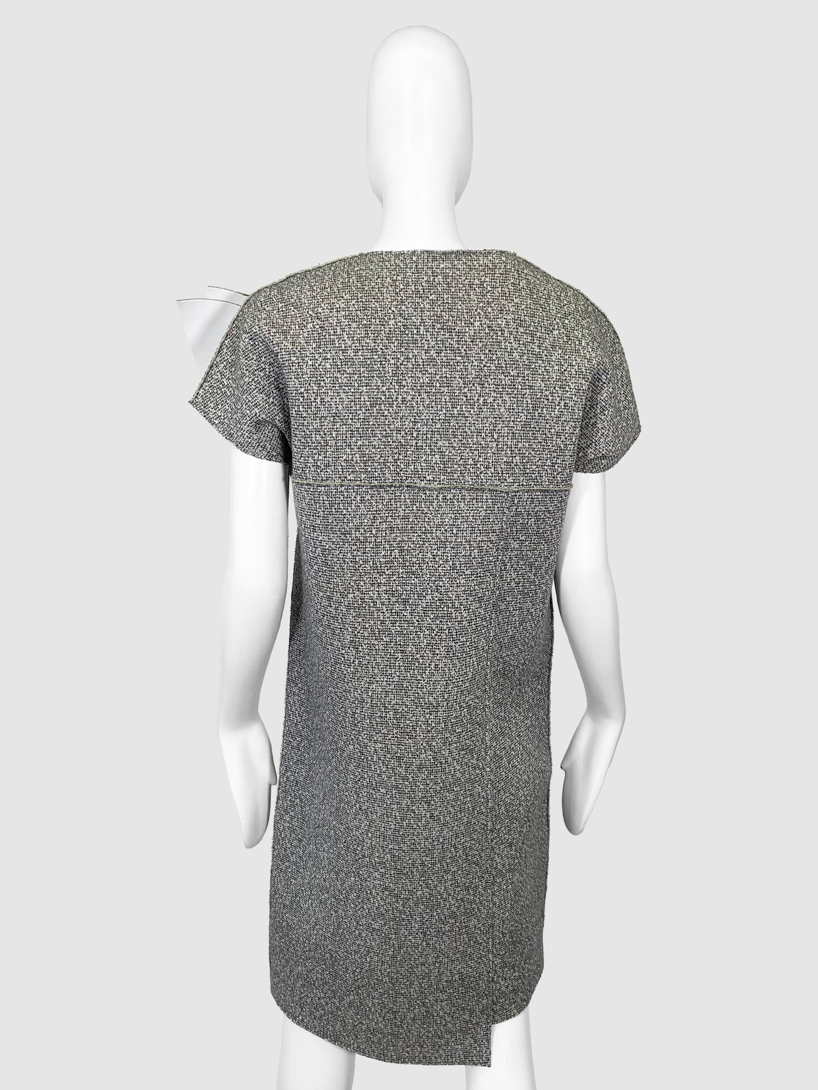 Marie Saint Pierre Knee-Length Dress with Bow - Size 2