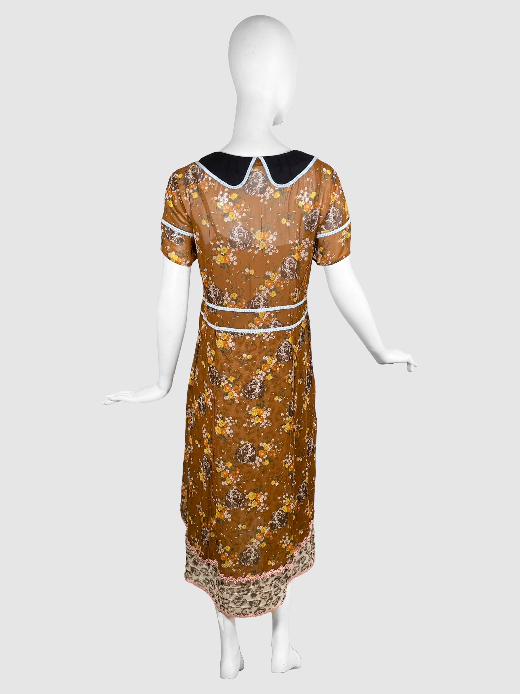 Floral Short-Sleeve Dress - Size 6