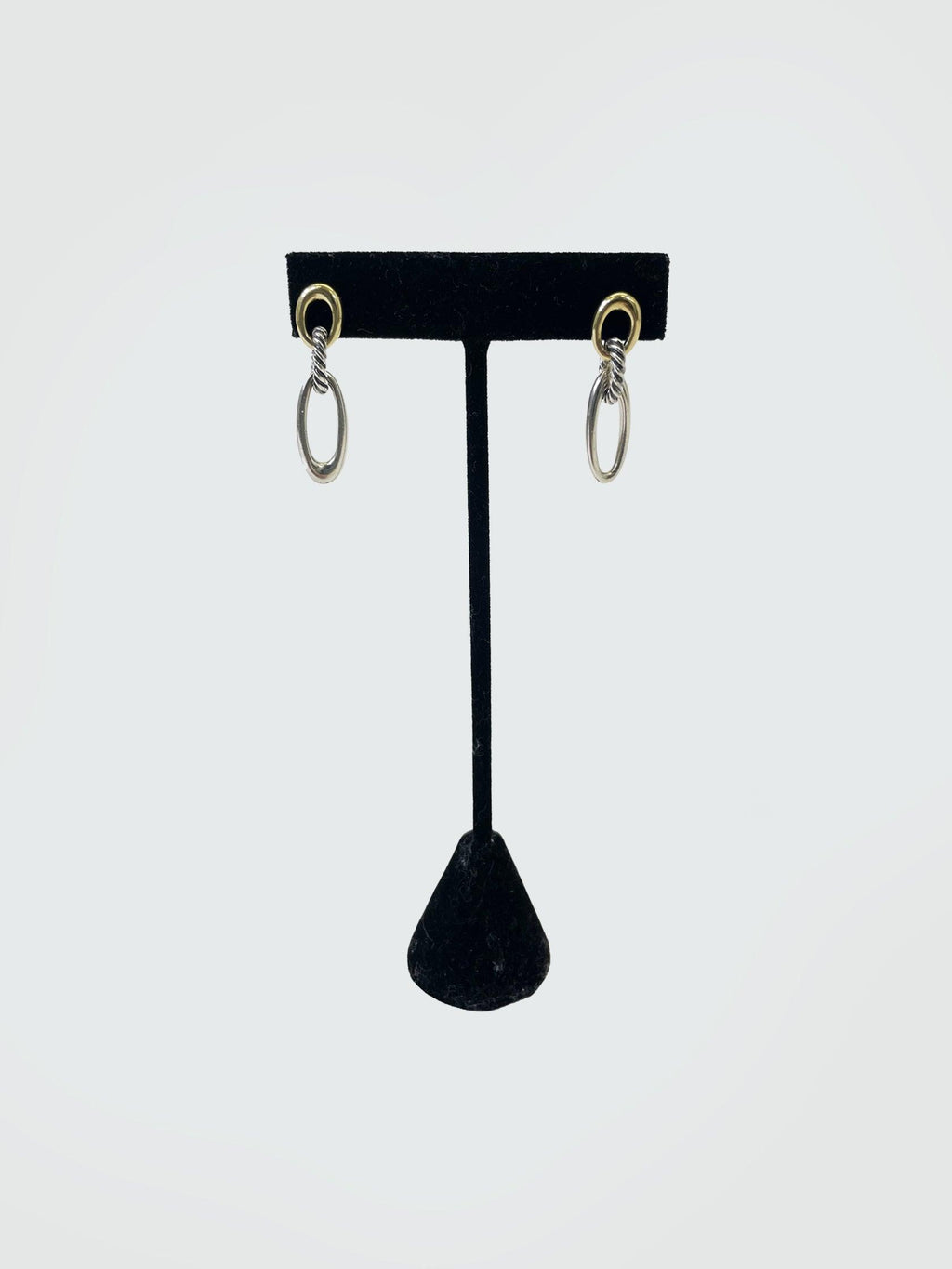 David Yurman Two-Tone Oval Link Drop Earrings - Second Nature Boutique