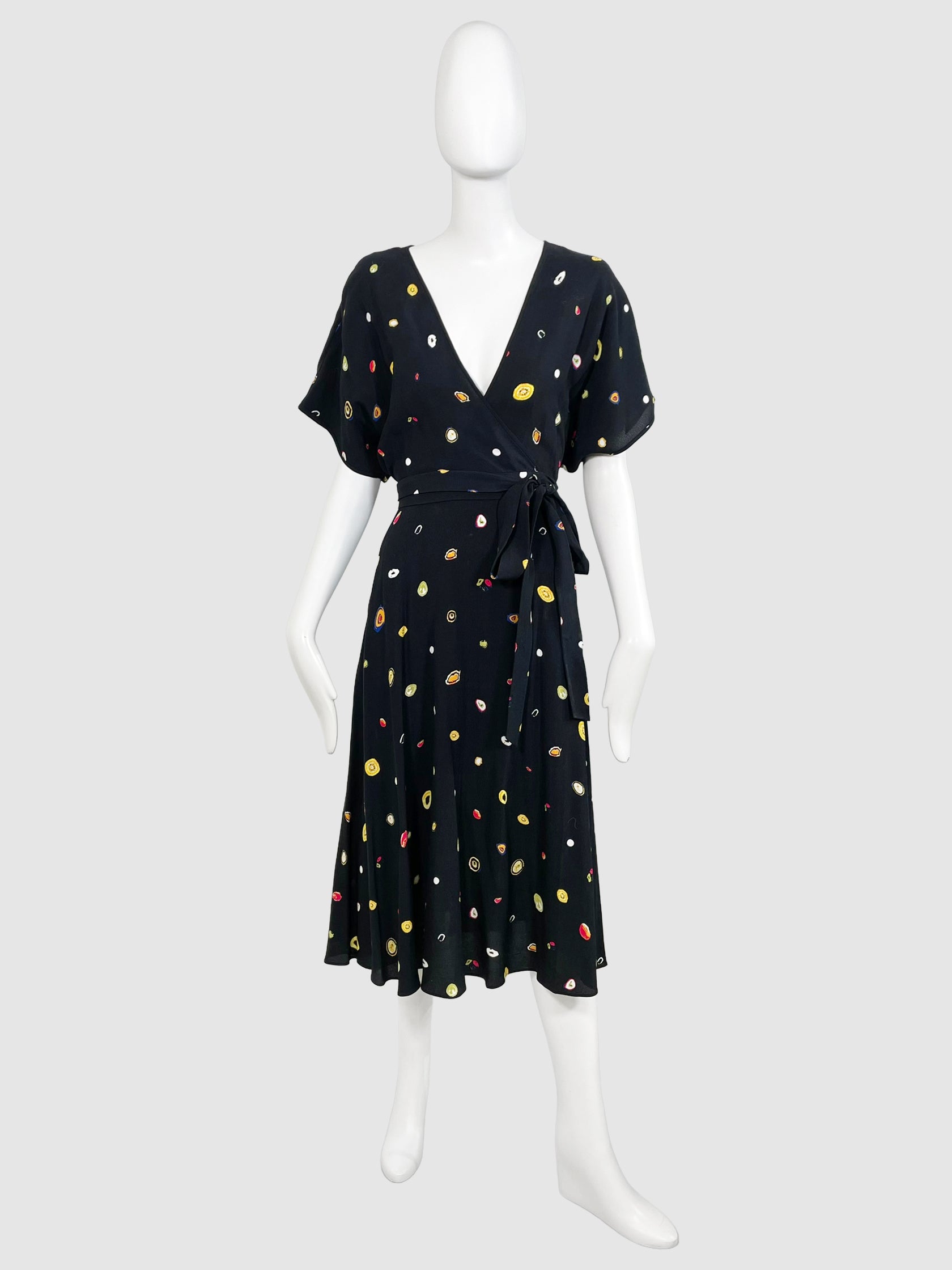Diane Von Furstenberg Wrap Midi Dress - Size 4