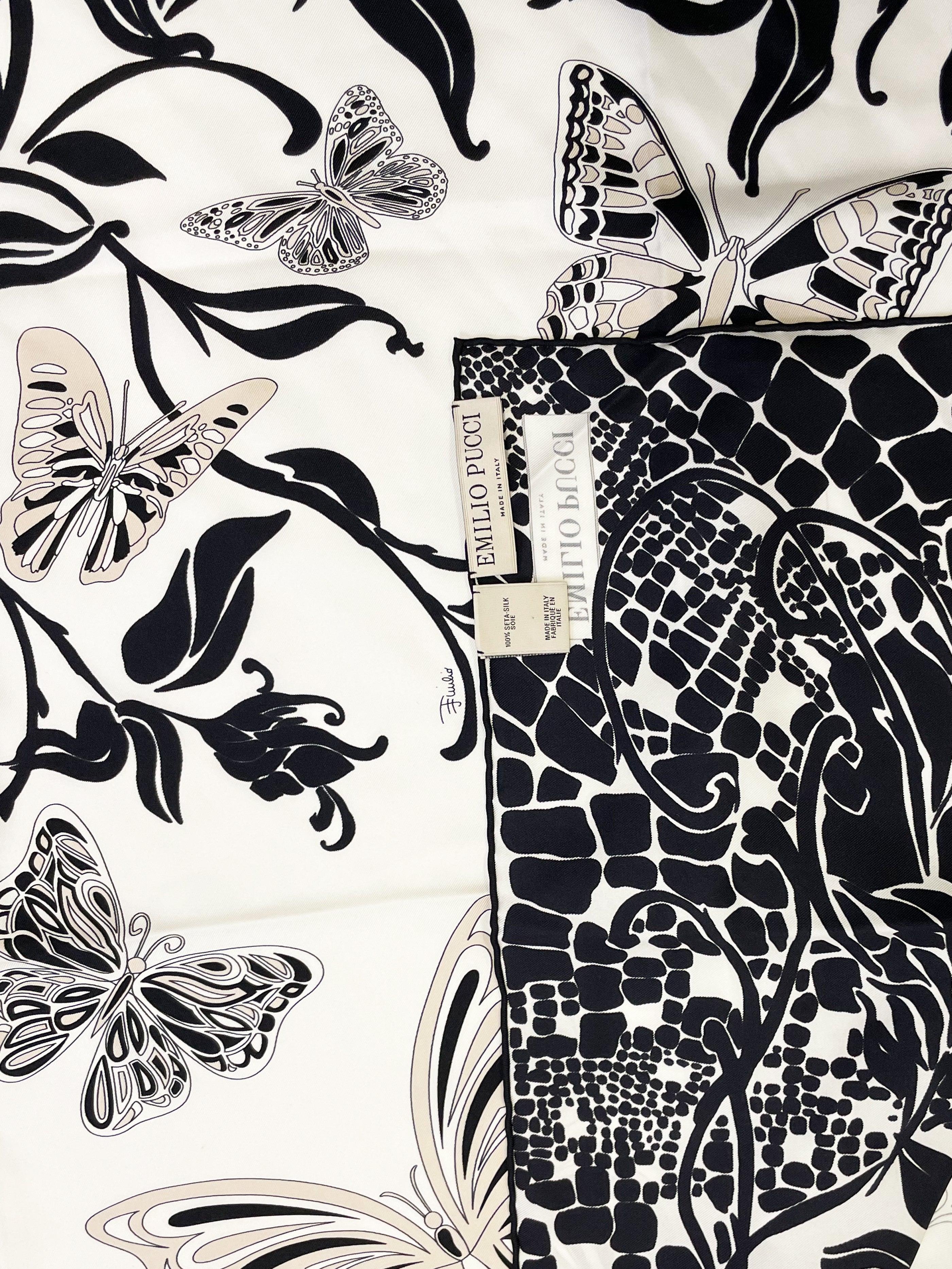 Emilio Pucci Butterfly Silk Scarf