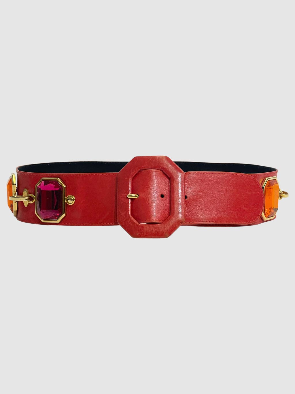 Wide Crystal Embellished Belt - Size 40