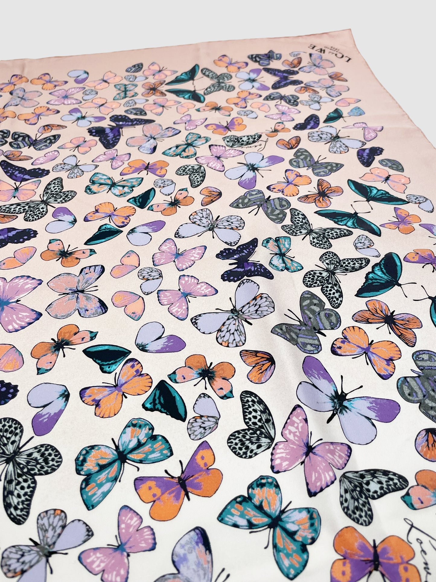 Butterfly Gradient Silk Scarf