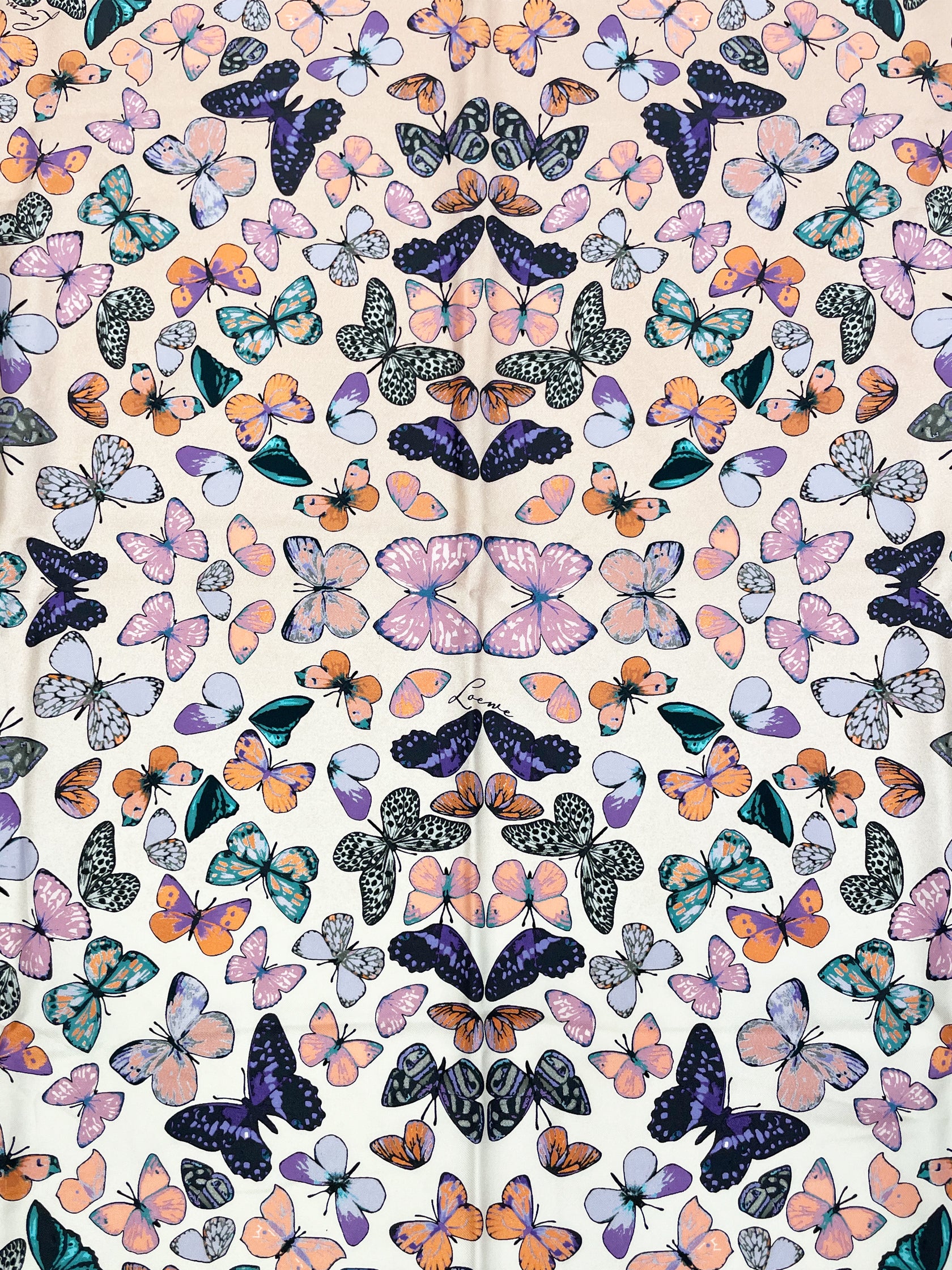 Butterfly Gradient Silk Scarf