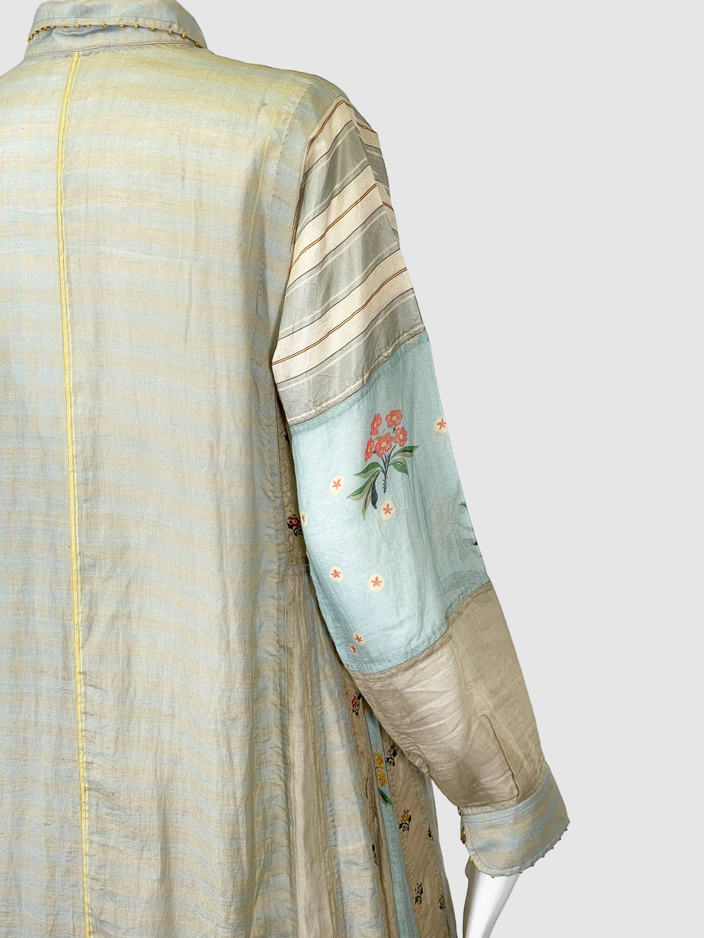 Stripe Lightweight Button-Up Dress - Size 38