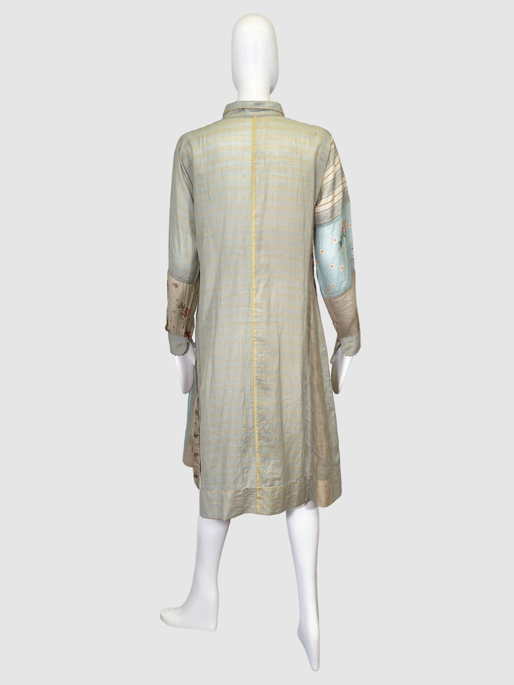 Stripe Lightweight Button-Up Dress - Size 38